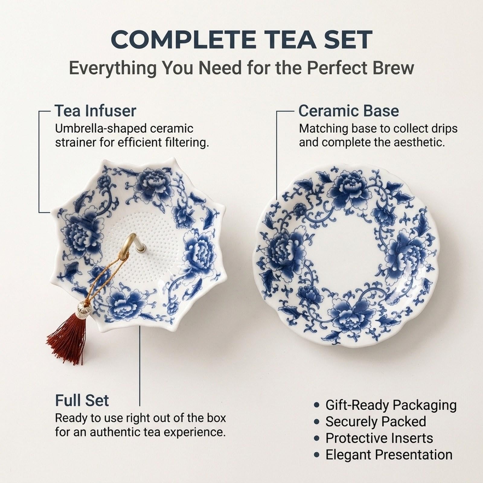 rockible Colador de Té de, Herramienta Artística Esencial, Accesorio de Té para Decoración de Salón de Té O de Mesa.