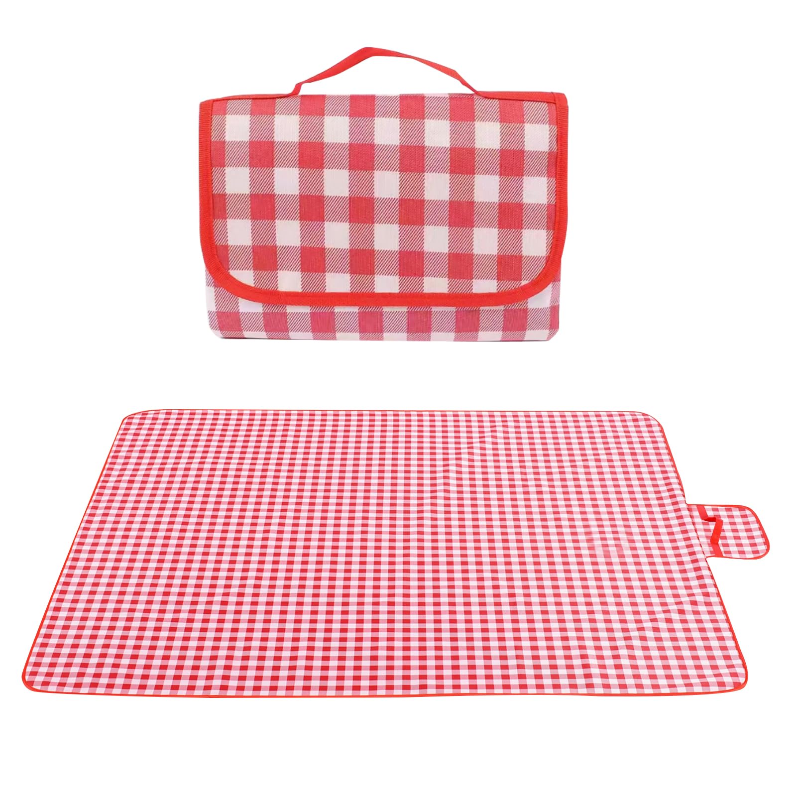 Extra Large 200×300cm Picnic Mat, Waterproof Camping Mat Fit for 6-8 People, Portable Picnic Blankets for Picnic, Camping, Outdoor, Beach (Red)