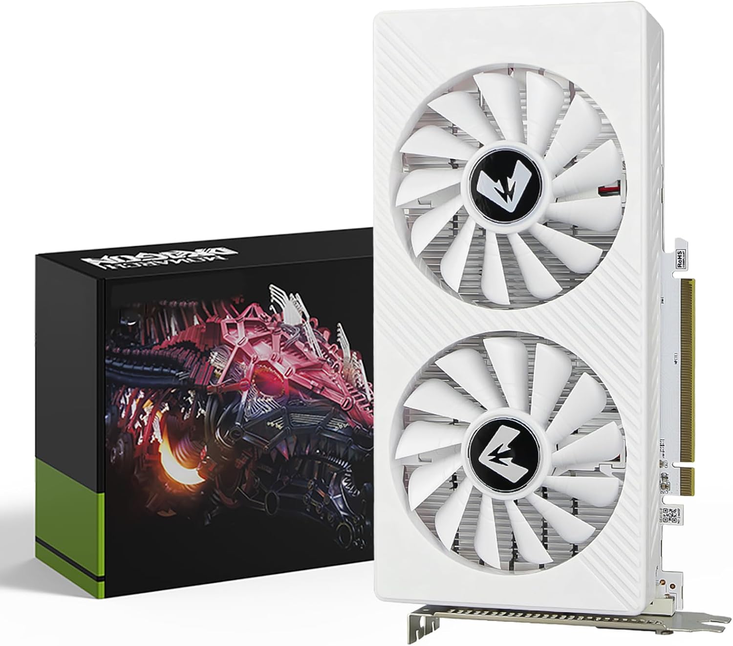 MOUGOL AMD Radeon RX580 8GB Video Graphics Card with 256 Bit GDDR5 PCI Express x 16 3.0 Equipped with Freeze Dual Fans for Working Gaming GPU (RX580 W0)