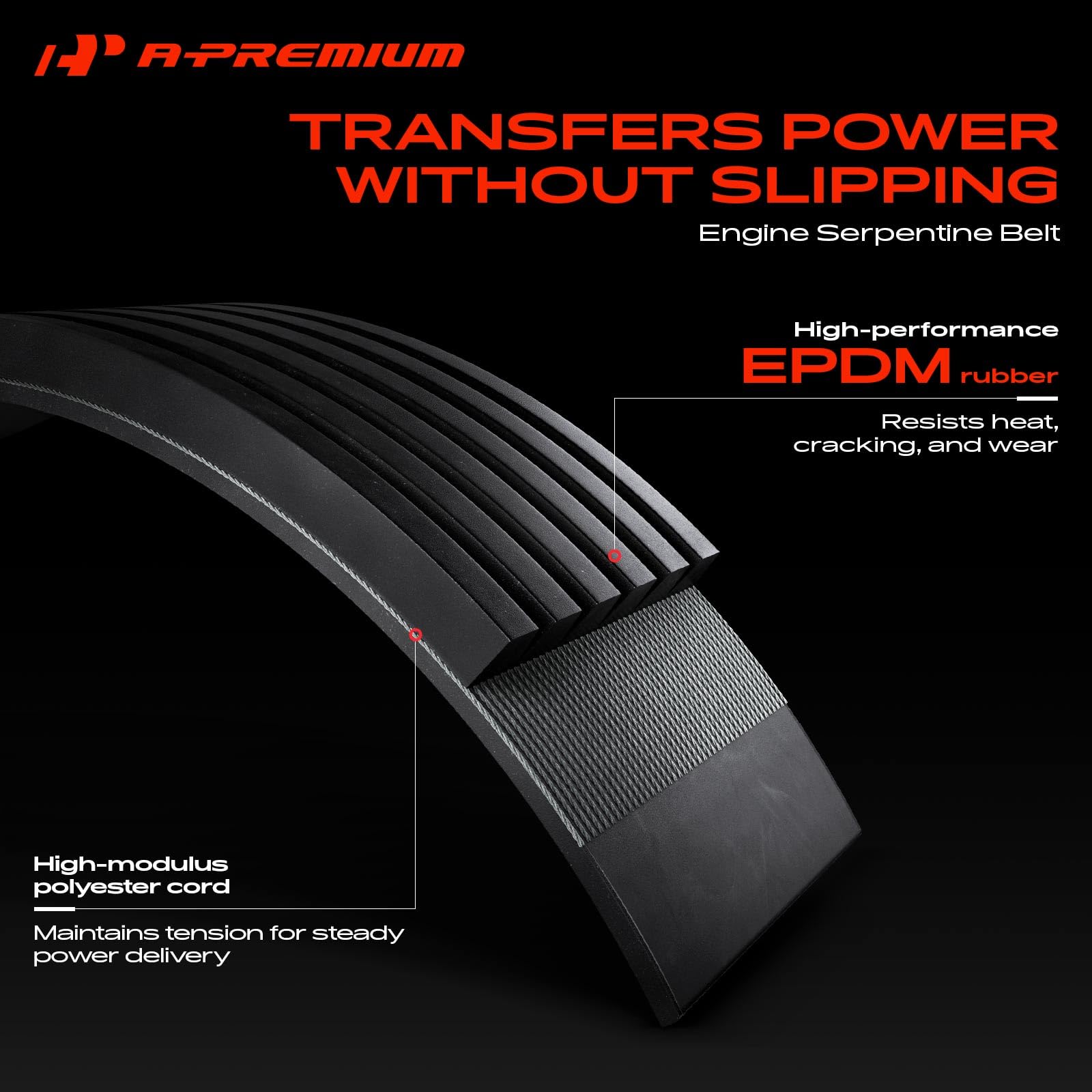 A-Premium - Kit de transmisión por correa de motor compatible con Toyota Camry 2007-2011, Sienna 2007-2010, Avalon 2005-2012 y Lexus RX350 2007-2009, ES350 2007-2012 - 3.5L