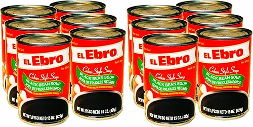 Ebro Foods Sopa de frijoles negros (estilo cubano) vegana 12/15 oz.