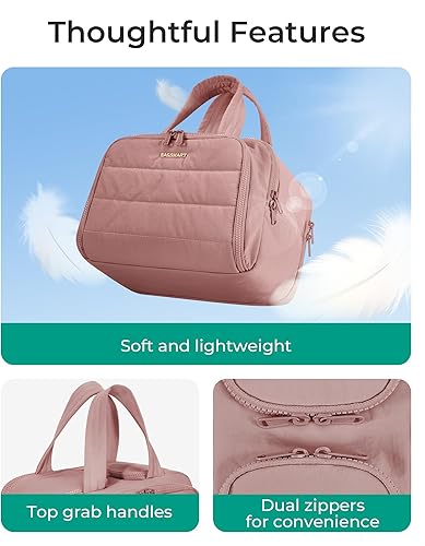 Miniatura 6 de BAGSMART Neceser de viaje, bolsa de viaje ligera y grande de apertura amplia para mujeres, bolsa organizadora de cosméticos con asa para accesorios,