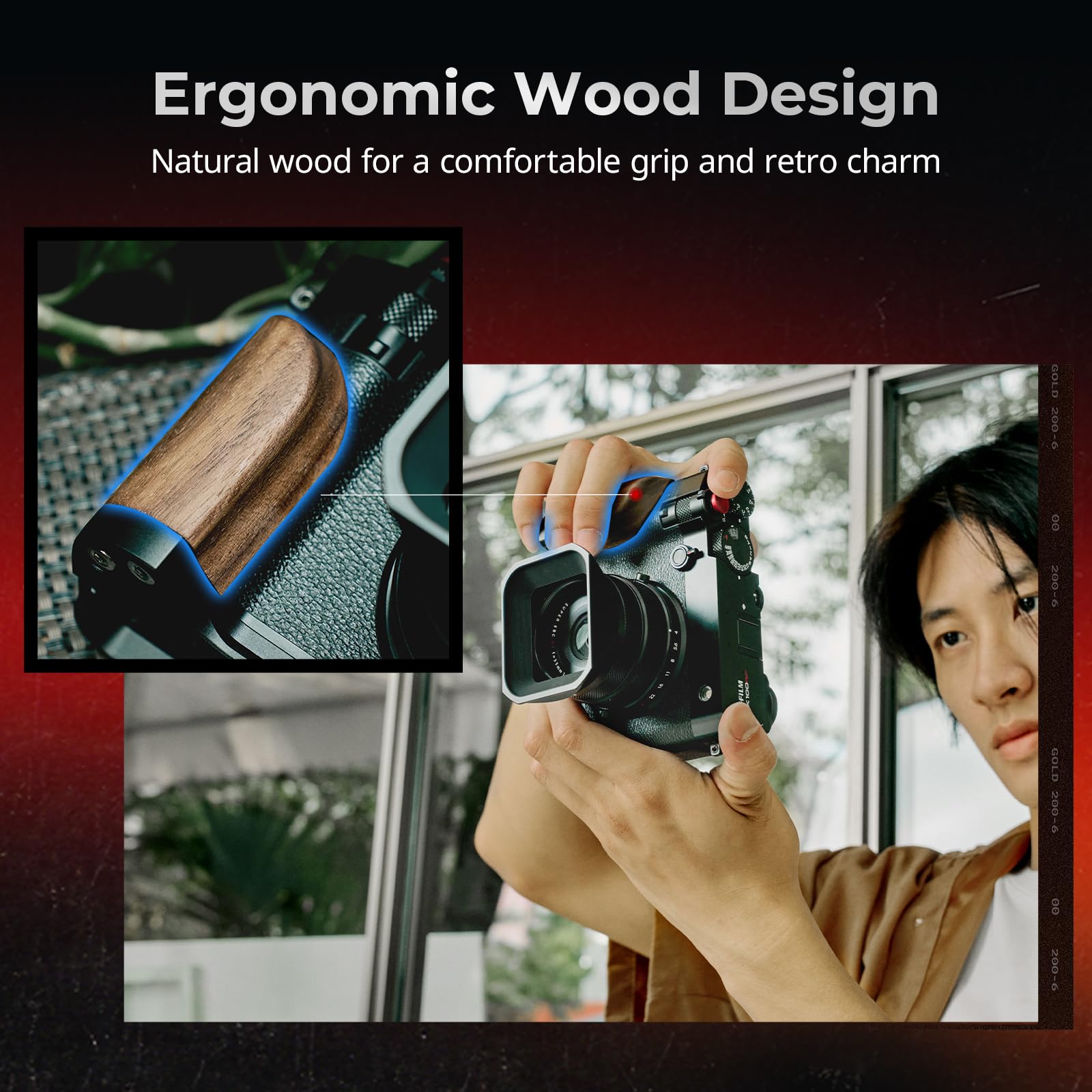 Amazon.com : SMALLRIG Wooden Handgrip for FUJIFILM GFX100RF, L