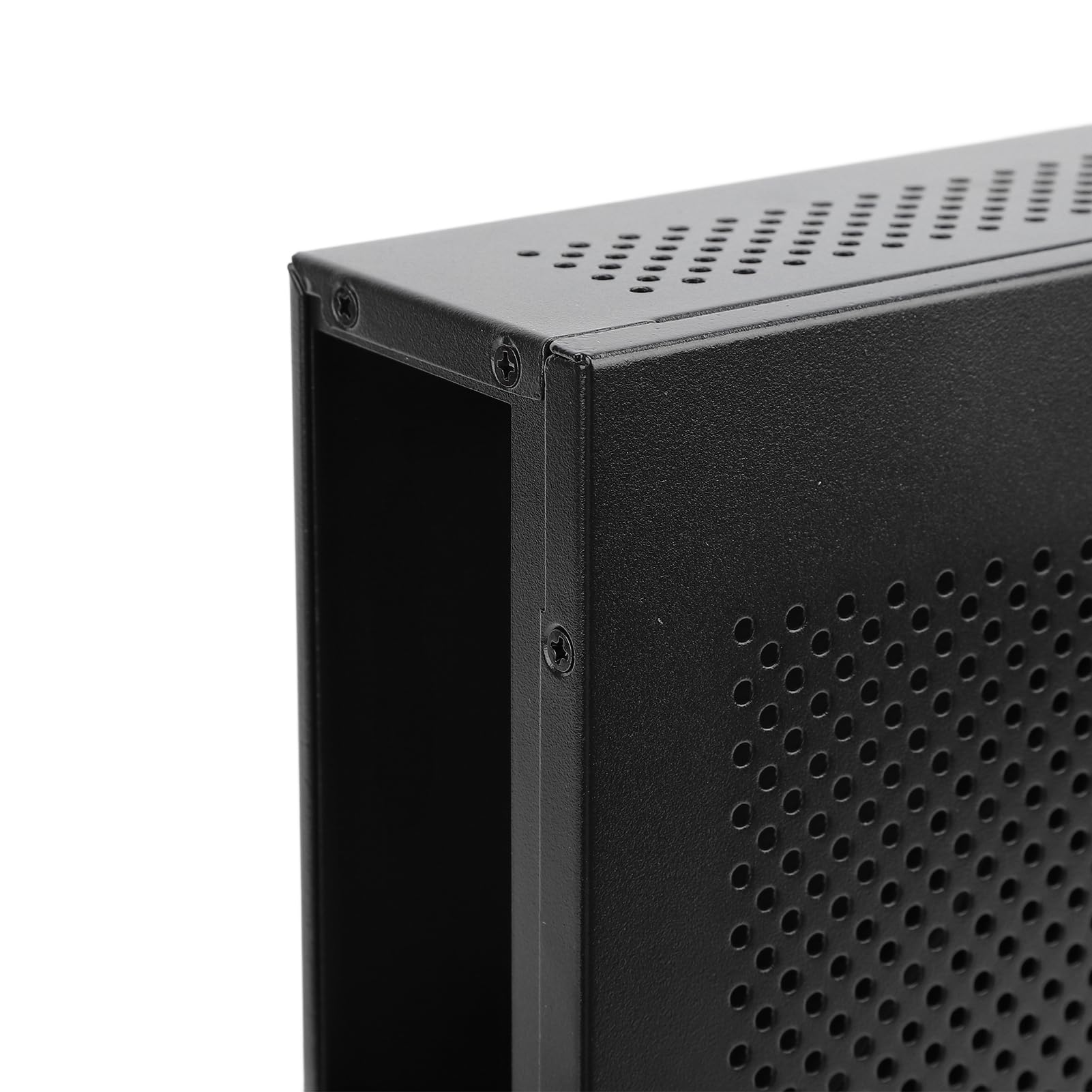 Custodia Mini ITX, ITX Stand Up o Down USB 2.0 Small Chassis, Custodia in Acciaio Supporto SSD 50mm CPU Cooler Custodia PC Compatta per Computer da Gioco, Design di
