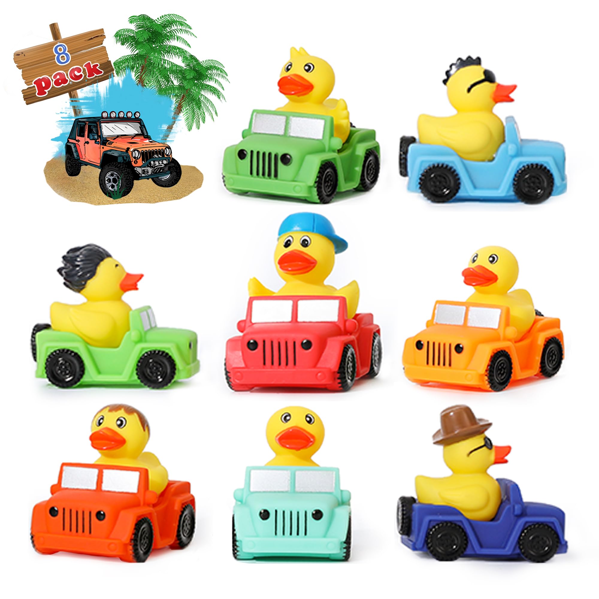 Amazon.com: XY-WQ 8 Pack Rubber Duck for Jeeps Ducking - 3