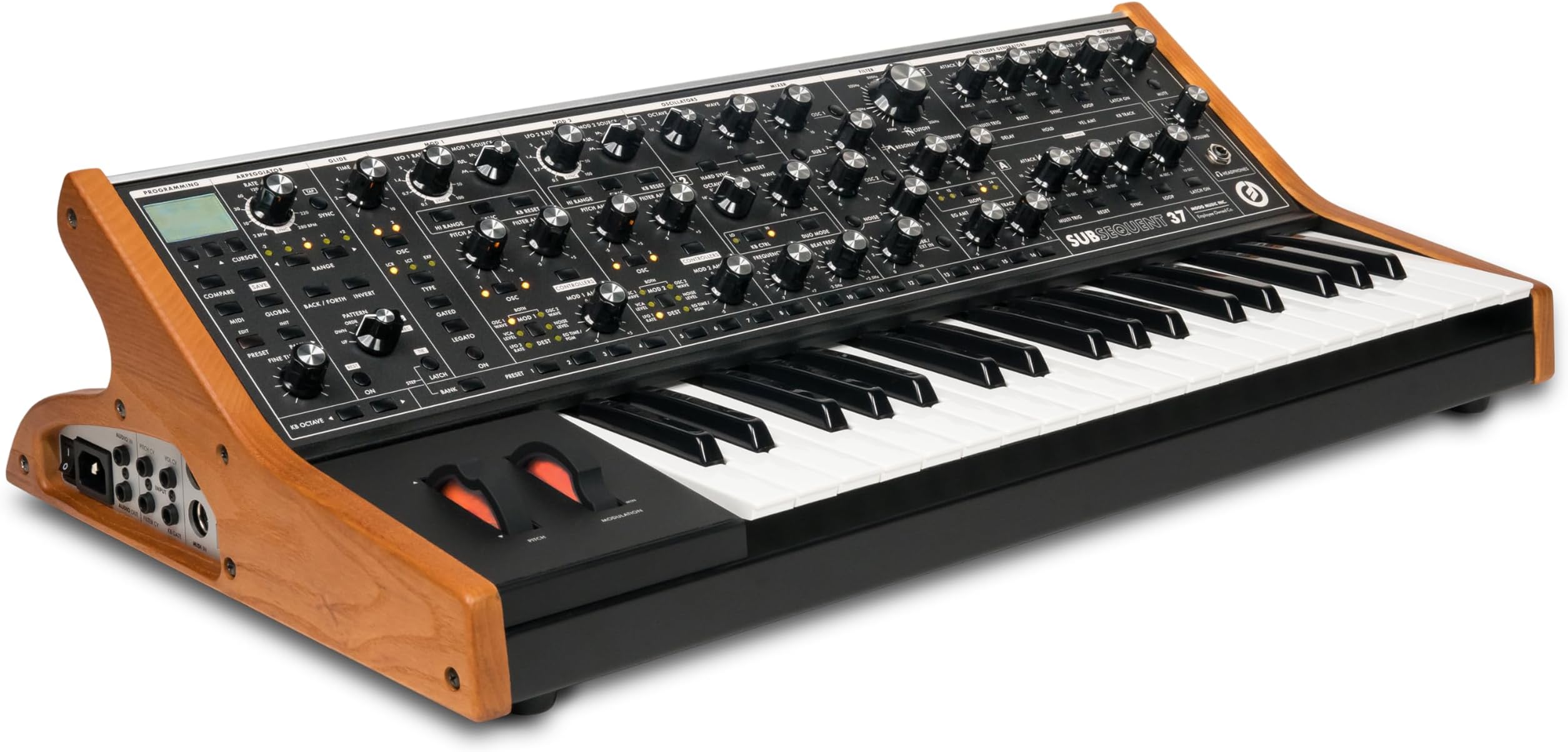 MOOG Subsequent 37 Paraphonic Analog Synthesizer and MIDI Keyboard with 37 Semi Weighted Keys, Headphone Amp, 256 Presets, Screen and Software Editor