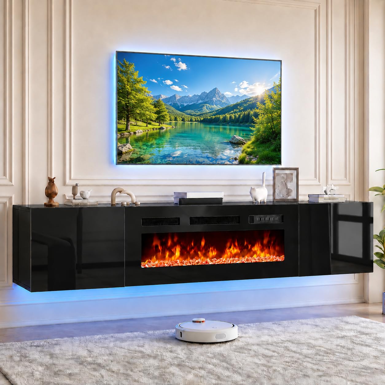 三菱LCD-40ML7 テレビ　WALLスタンド.fire sticktvセット Amazon.com: OneBlis 70'' Floating TV Stand with 36