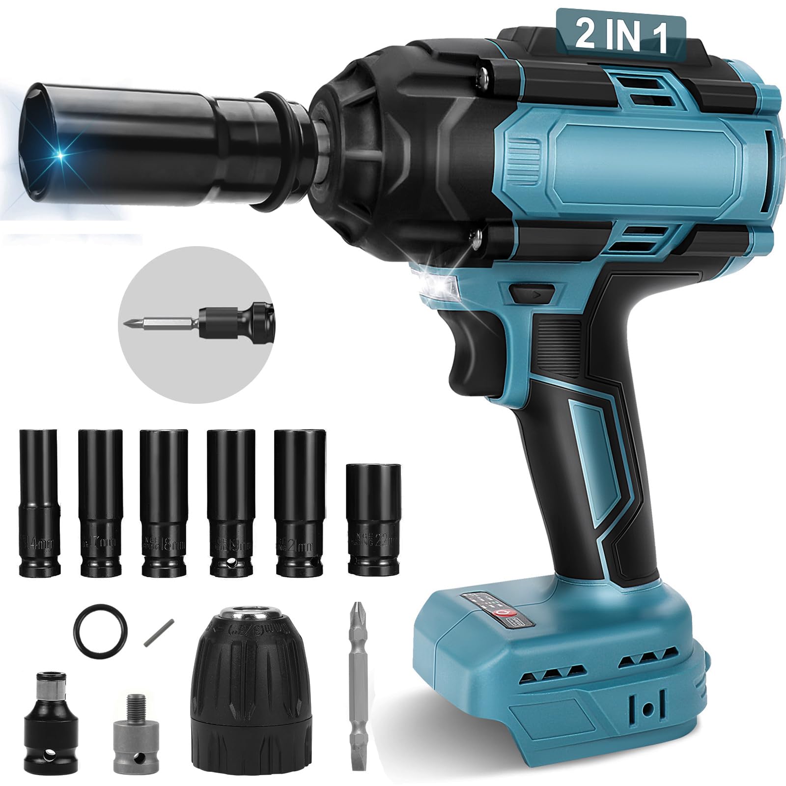 Makita Ratschenschrauber 18 V 2500Nm Akku Schlagschrauber Bürstenloser Ratschen Akkuschrauber Mit Impact Driver