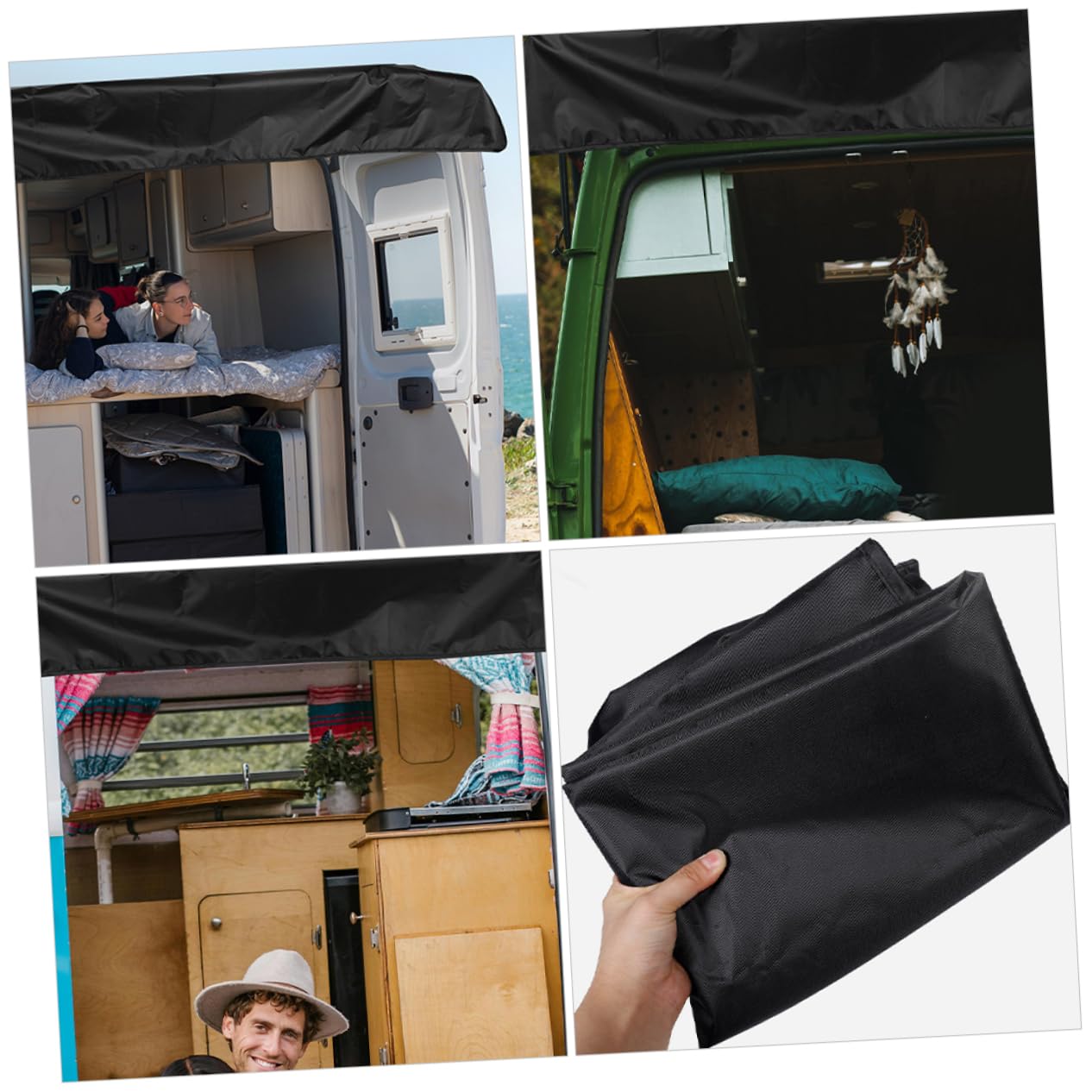 GALPADA Parasole 176x114cm Portellone Posteriore Oxford Camper per Protezione UV Copertura per Vacanze Estive All'aperto e Campeggio