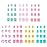 7 Day Manicure Collection - 84PC Press On Nail Set, Day-Of-The-Week Adhesive False Nails for Girls (UNICORN PARTY Collection) - Colorful Novelty Designs Stick On Nails For Kids