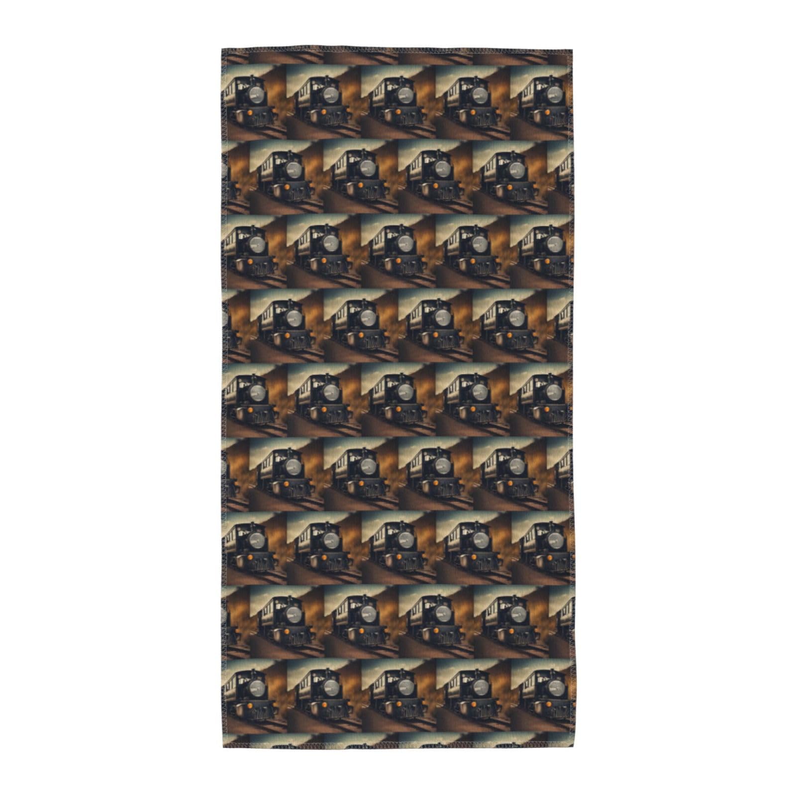 Locomotive Fashion Printed Long Bath Towel For Pool Side Seaside Holiday