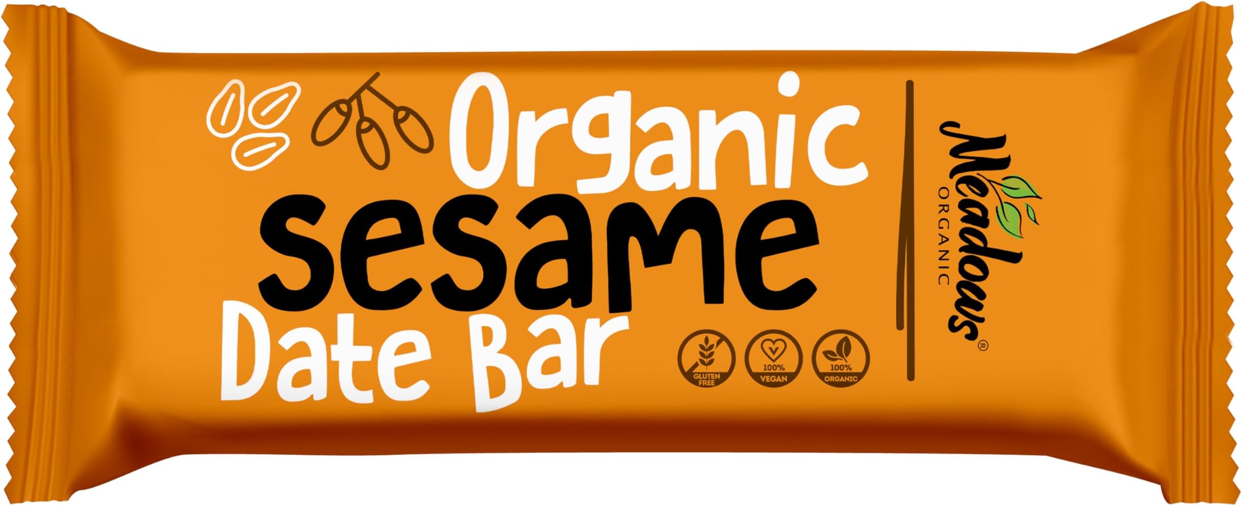 Gluten Free and Vegan Sesame Date Bar 40g - It is High in Fiber With No Added Refine Sugar. An Ideal Guilt-free Healthy Snacking Option.