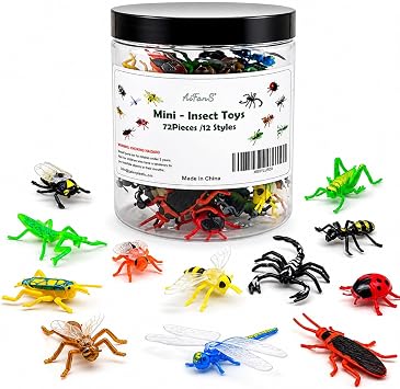 72 PCS Mini Insect Toys for Kids,Realistic Bug Figures Set | Educational Animal Learning Toys, Party Favors, Easter Egg Fillers, Classroom Prizes