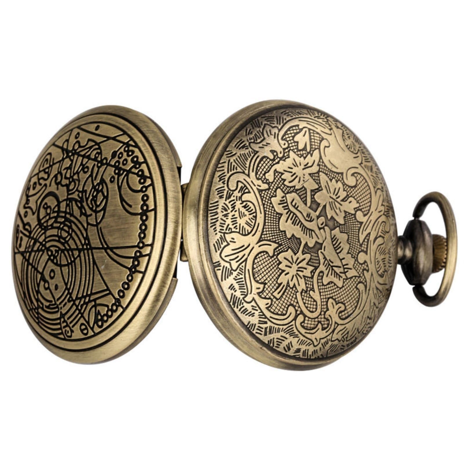 tasca, Orologio da tasca vintage al quarzo, grande orologio, con ciondolo a conchiglia