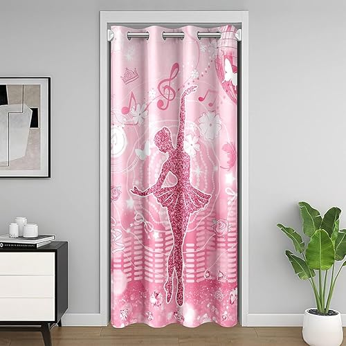 Miniatura 23 de jejeloiu Radio Boombox - Cortina para puerta de privacidad de 52 x 80 pulgadas, 1 panel retro para radio, armario, cortina para sala de estar, Azul