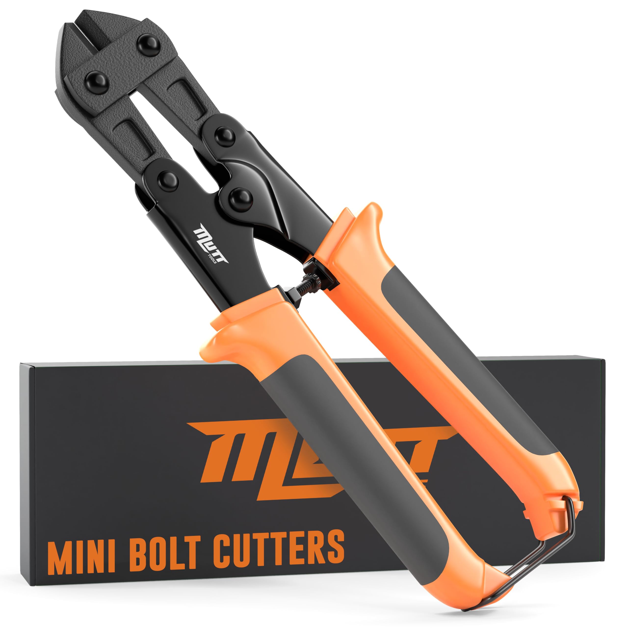 Mutt Tools 8" Mini Bolt Cutter - Heavy Duty CrMo Wire and Fence Cutter for Chain Links, Nails, Barbed Wire and Hooks - Compact Hook Cutter for Professional and DIY