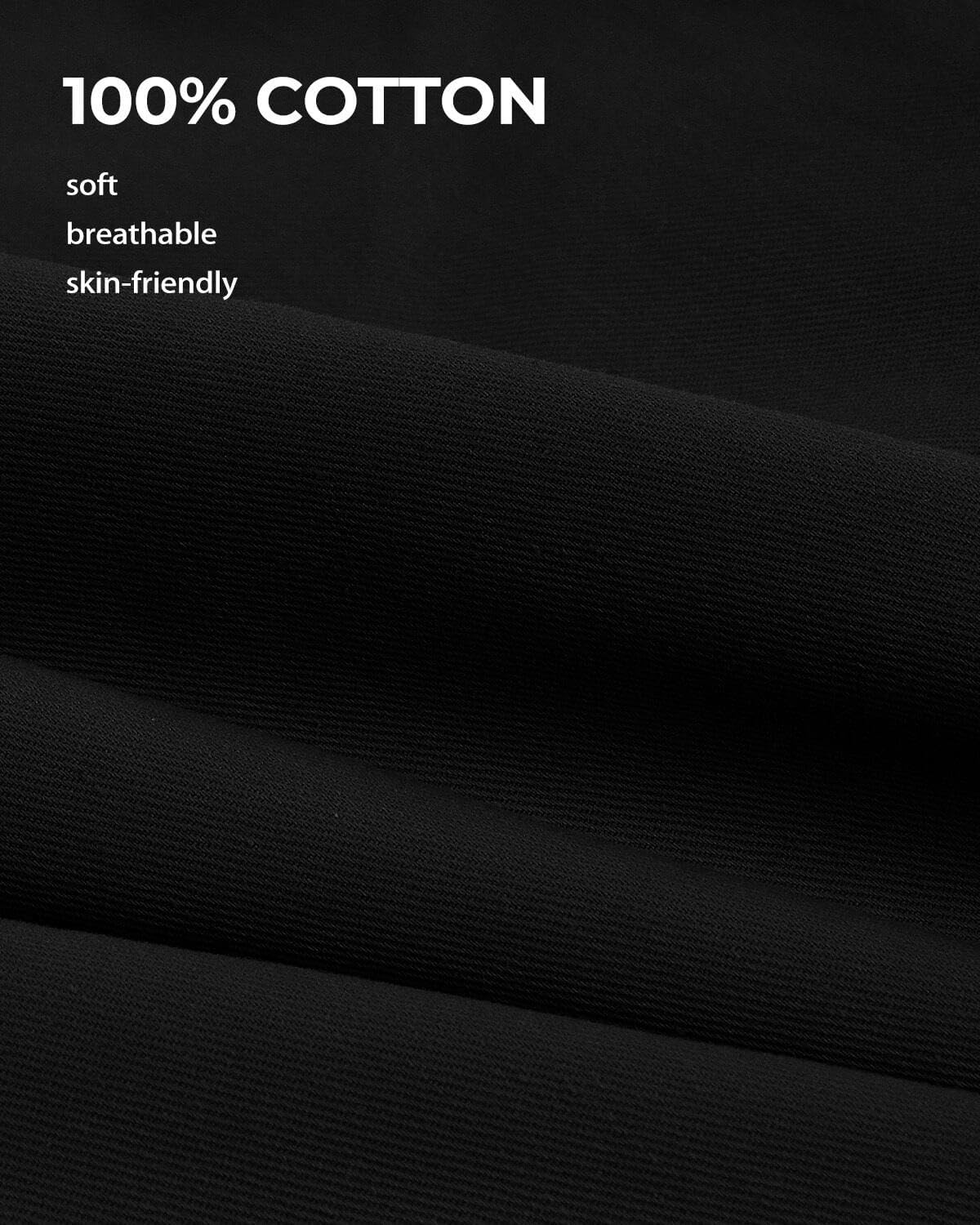 Zylioo Tall Men's Cotton Casual Pants Long Straight Leg Chino Joggers with Elastic Waist Pull-On Twill Pants Fits Over 6f - Image 7