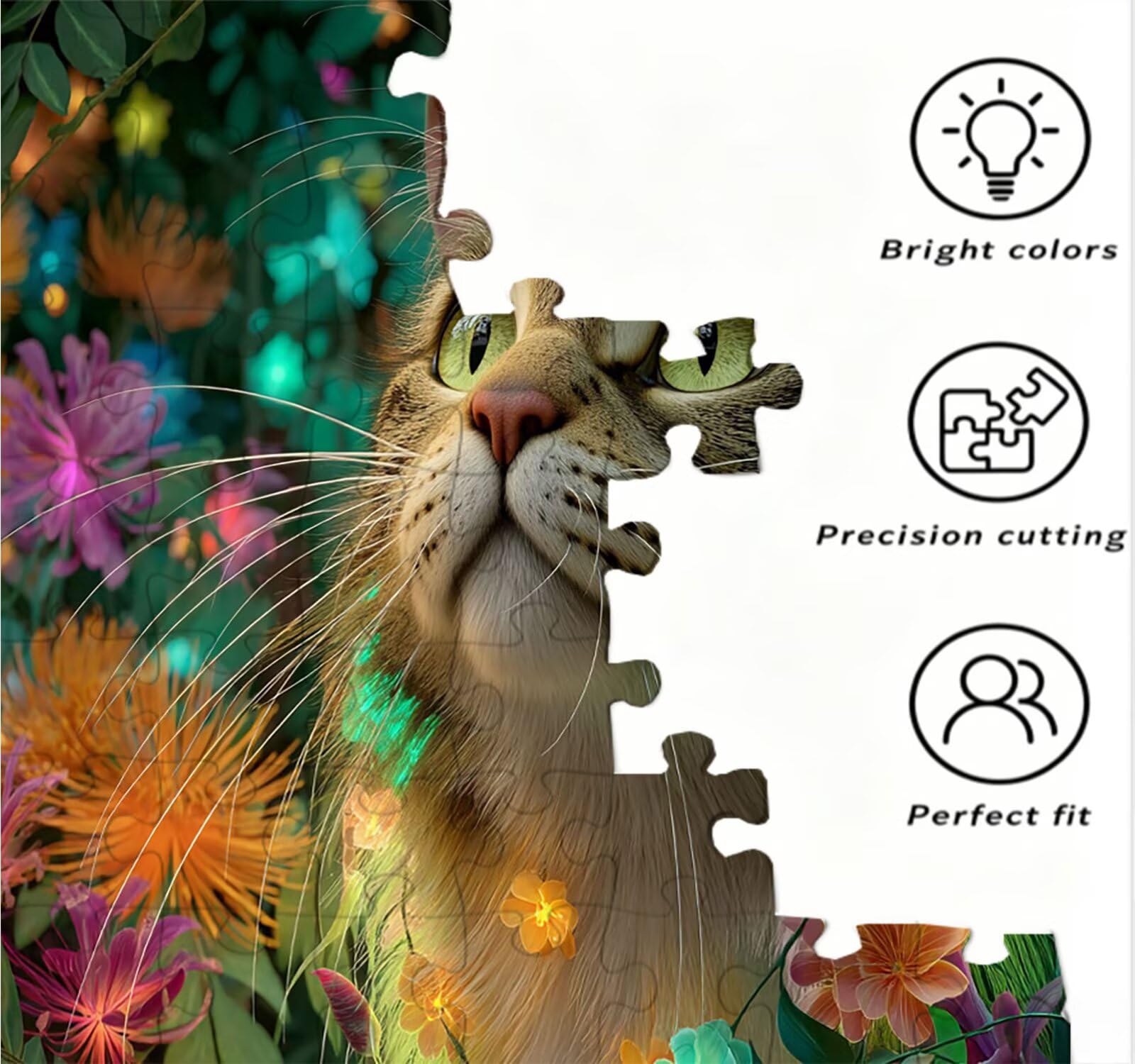 Puzzle 2000 Piezas, Mariposa De Gato Rompecabezas Adultos Puzzle, Desafiante Puzzles de Decoración Juego de, Entretenimiento Juego Educativo para Toda la Familia, para Regalo Decoración R7KH-567