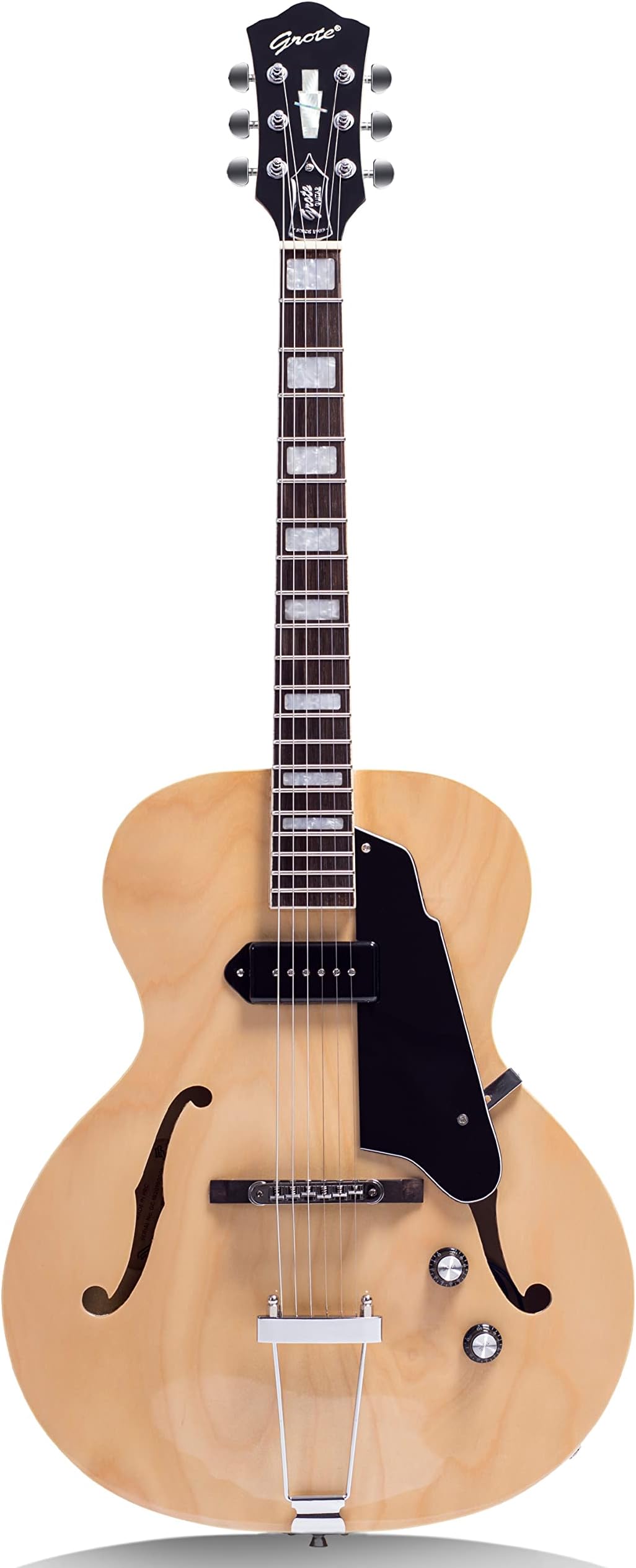 Grote 335 Style Jazz Electric Guitar Flame Maple top Semi