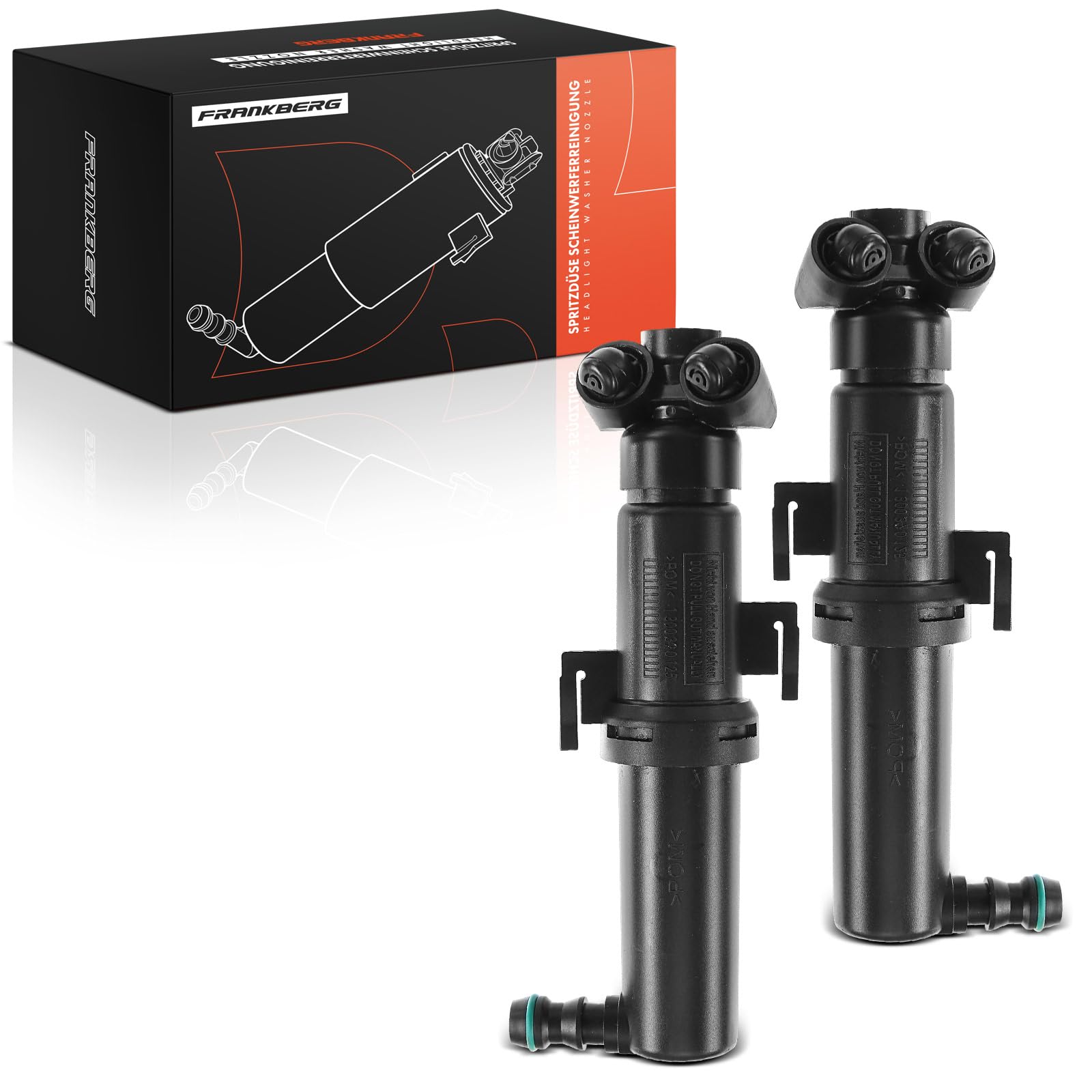 Frankberg Limpieza de faros Boquillas de lavado Compatible con A3 8P1 A3 Sportback 8PA A3 Cabrio 8P7 Replace# 8P0955101B