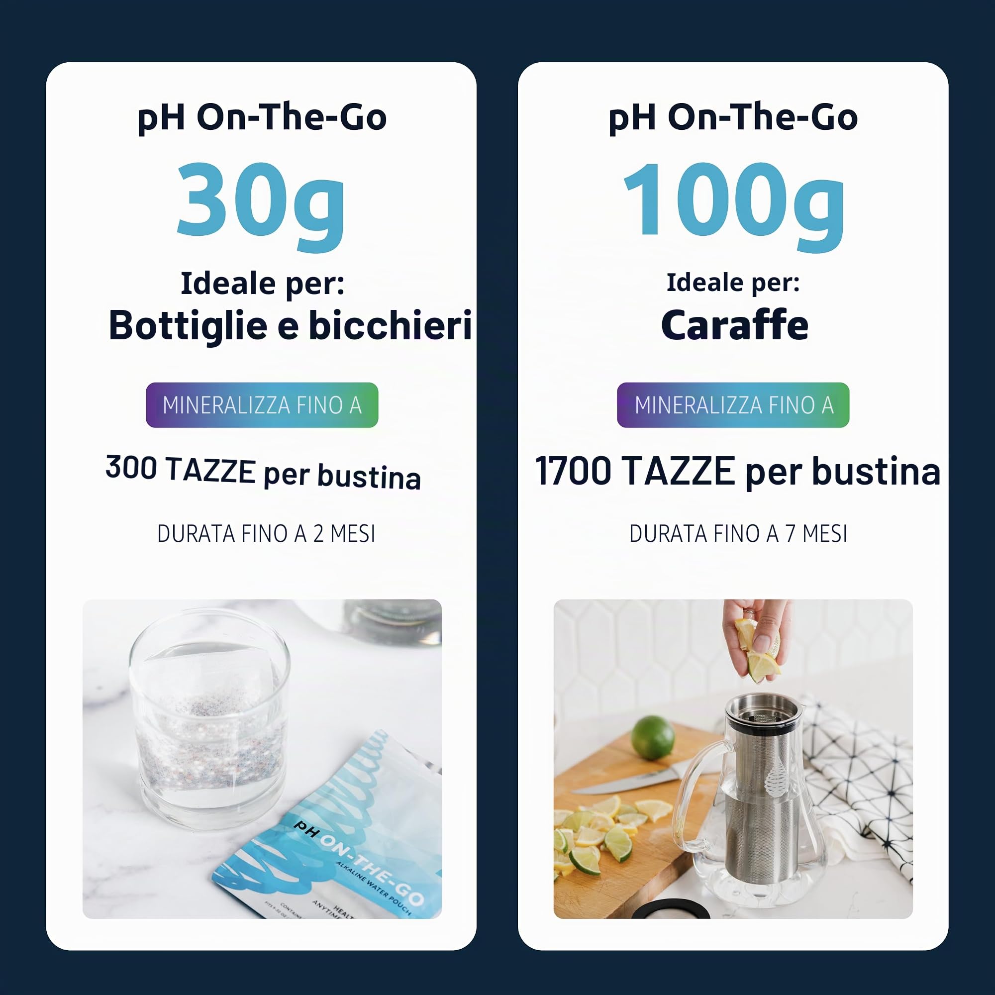Invigorated Water PH On-The-Go - Filtri per acqua alcalina, 100 g, sistema di filtrazione dell'acqua, bottiglie, filtri acqua per brocche, brocche per/set di 3, filtri per bottiglie, filtri alcalini