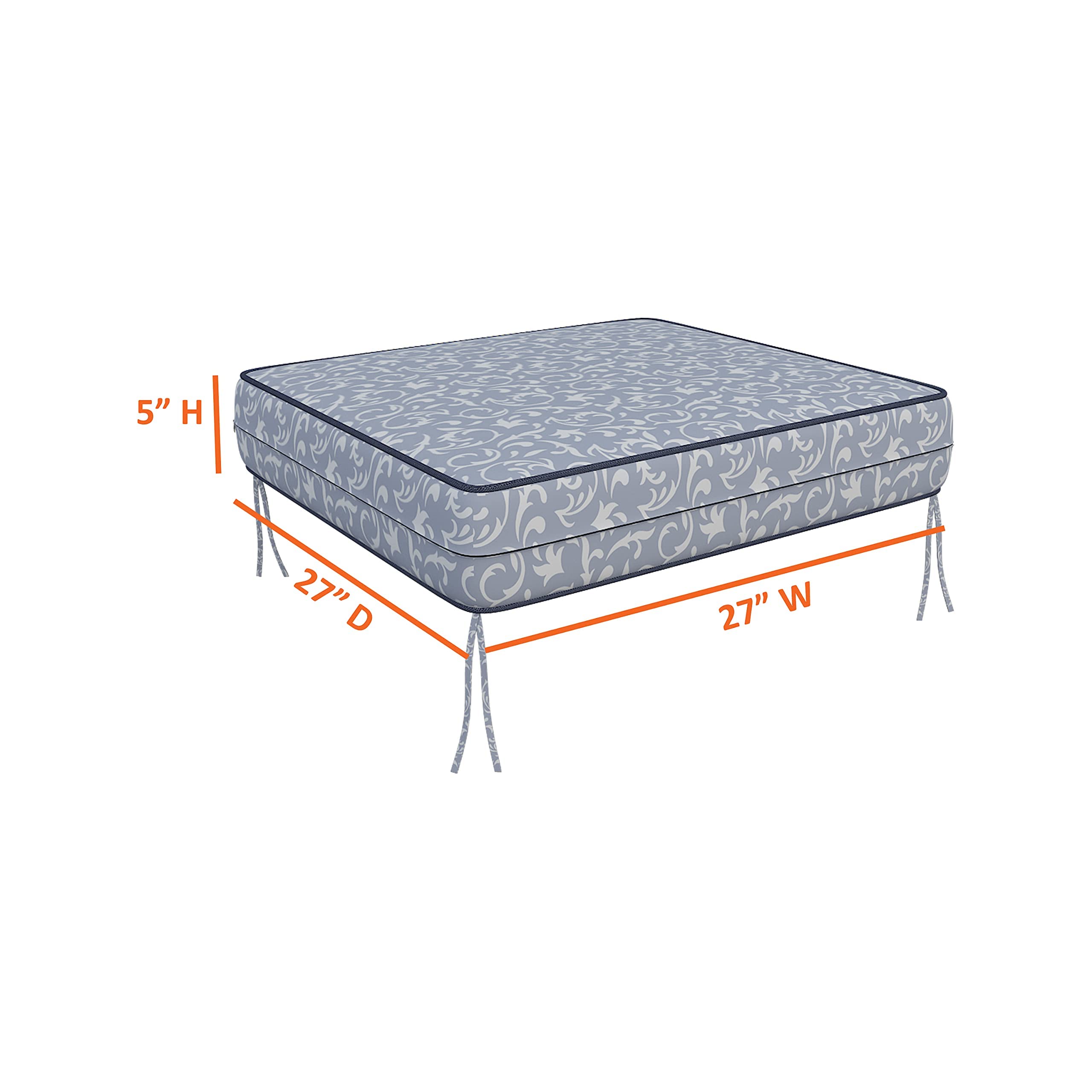 Covers & All Kwadratowa poszewka na poduszkę 2 szt. 600 D pokrowiec na fotel patio wodoodporny wysoce trwały materiał poliestrowy z zamkami błyskawicznymi (tylko pokrowiec) (13 cm wys. x 70 cm szer. x 70 cm głęb., wzór 13)