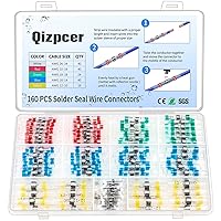 Vista 8 de 350 piezas de kit de conectores de alambre de sellado de soldadura, conectores de tope termorretráctiles, cableado impermeable marino, terminales