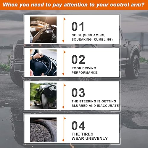 Miniatura 9 de DRIVESTAR Brazos de control superiores delanteros con buje de rótula, para Audi A4A6Allroad QuattroS4, para Volkswagen Passat, conductor de