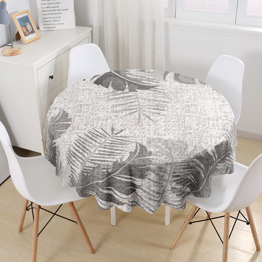 Nappe ronde imprimée imperméable et lavable pour table de cuisine