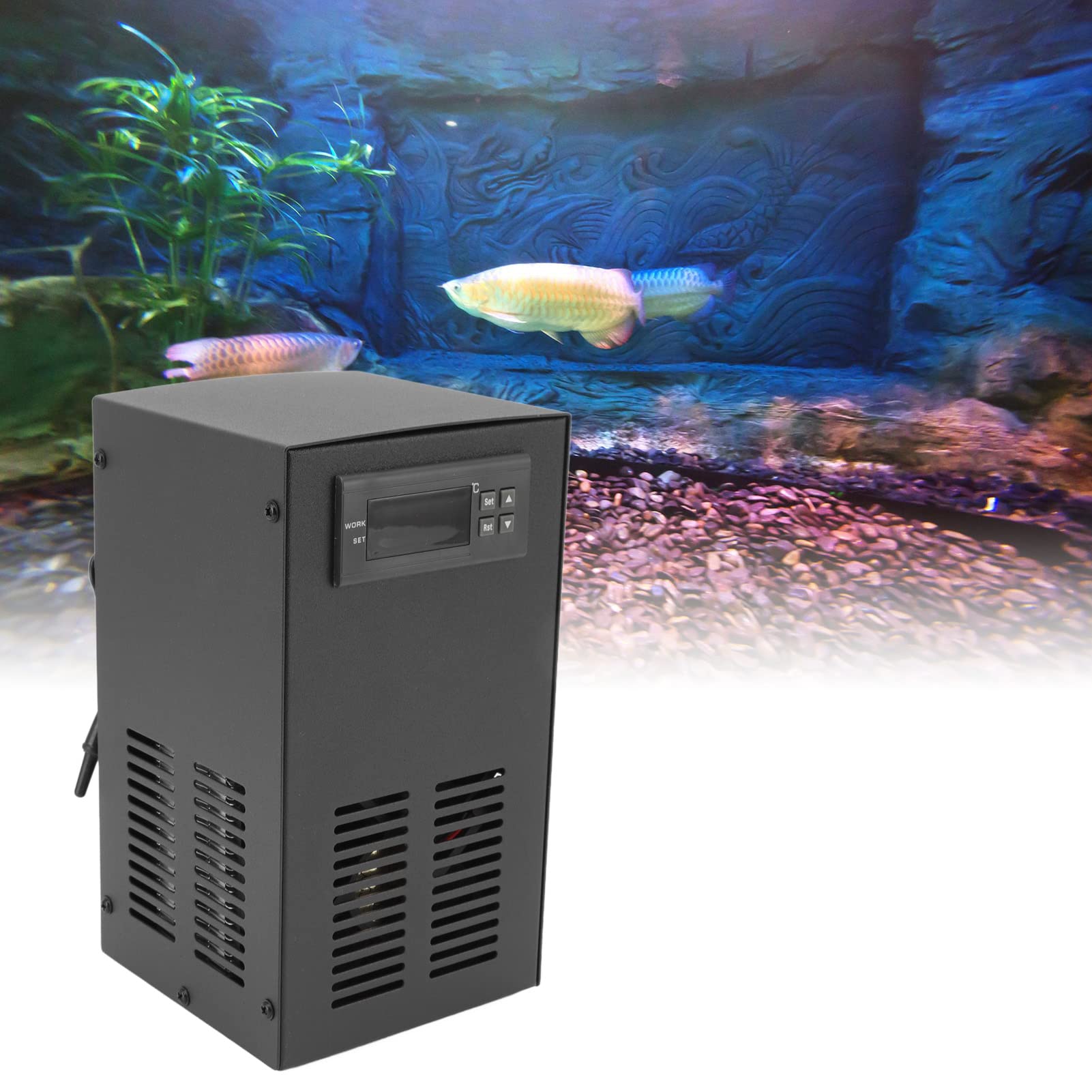 Refrigeratore per Acquari, Tranquillo Elettronico ad Alta Potenza e Basso Consumo Energetico Dispositivo di Raffreddamento per Acquario per Serbatoio dell'Acqua Resh Acquario (#1)