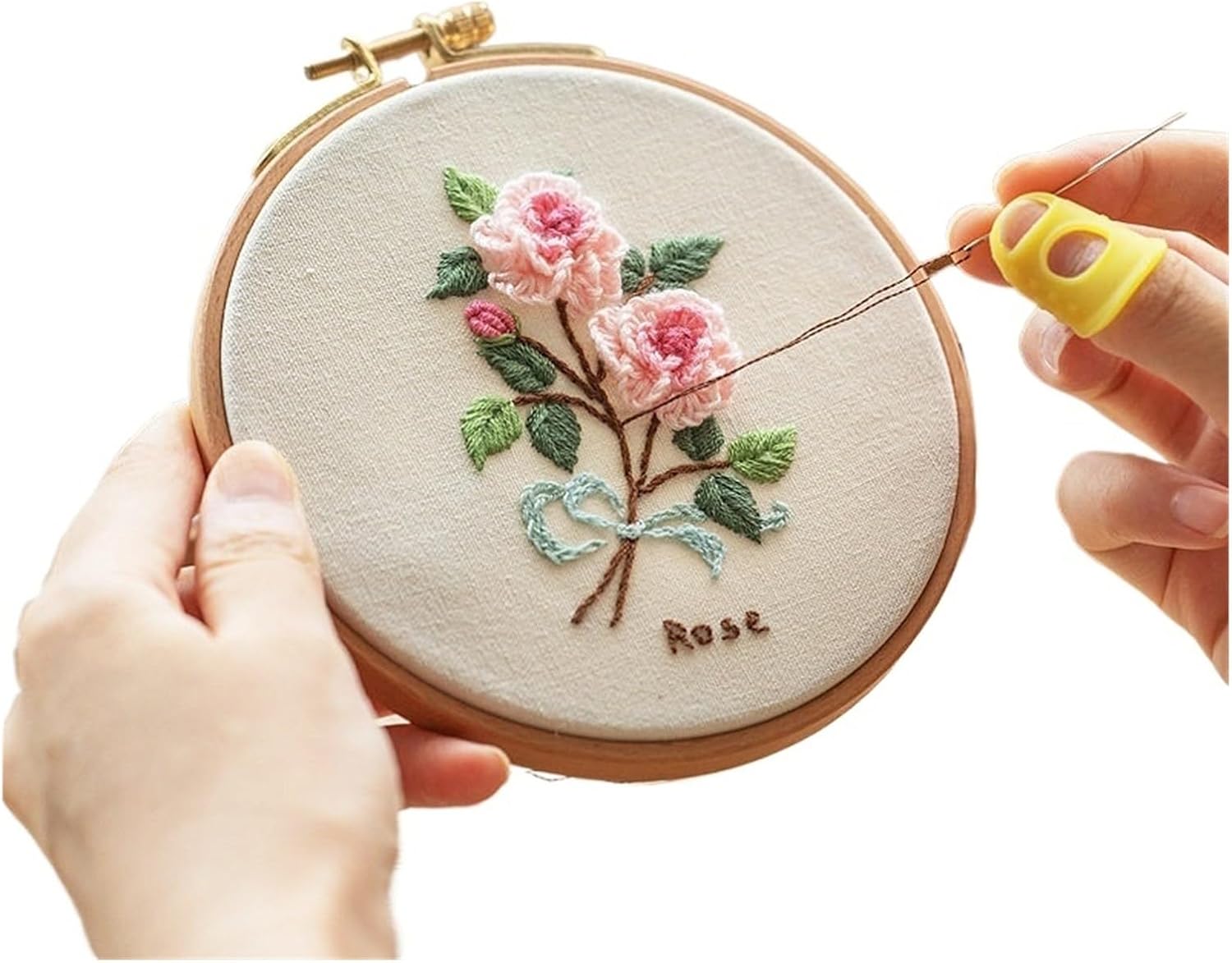 YGNYDGMO DIY Embroidery Kit, Cross Stitch Set for Adults Kids, Handmade Craft Gift(Rose)