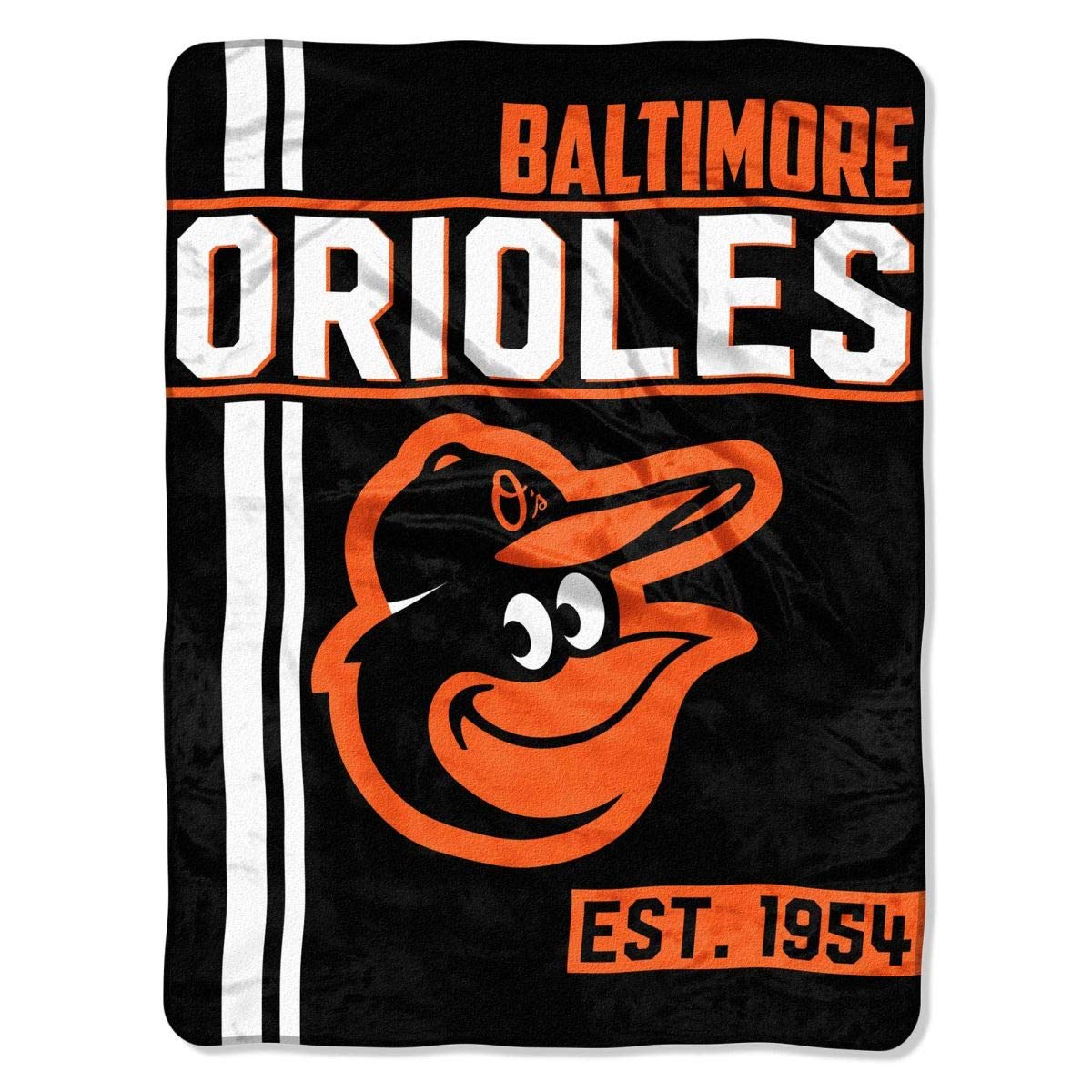 MLB Baltimore Orioles Micro Raschel Throw, One Size, Multicolor