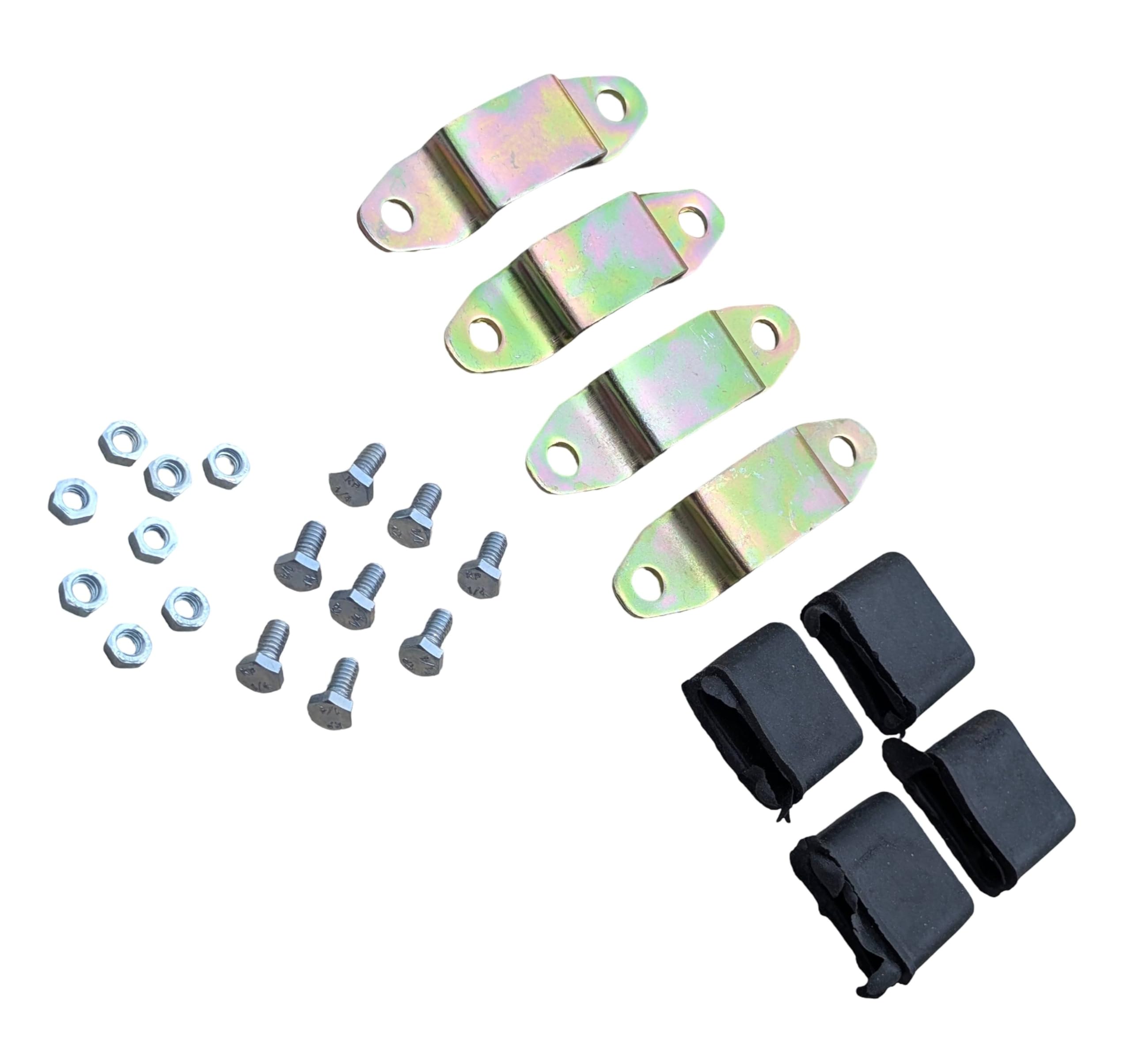 Exhaust Fan Mounting Clamp Kit, Zinc Plated Metal Clamps with Rubber Pads, Nuts & Bolts Set for Exhaust Fan Installation, Anti-Vibration Full Mounting Hardware Set (4 Clamps + Hardware)-picture-28