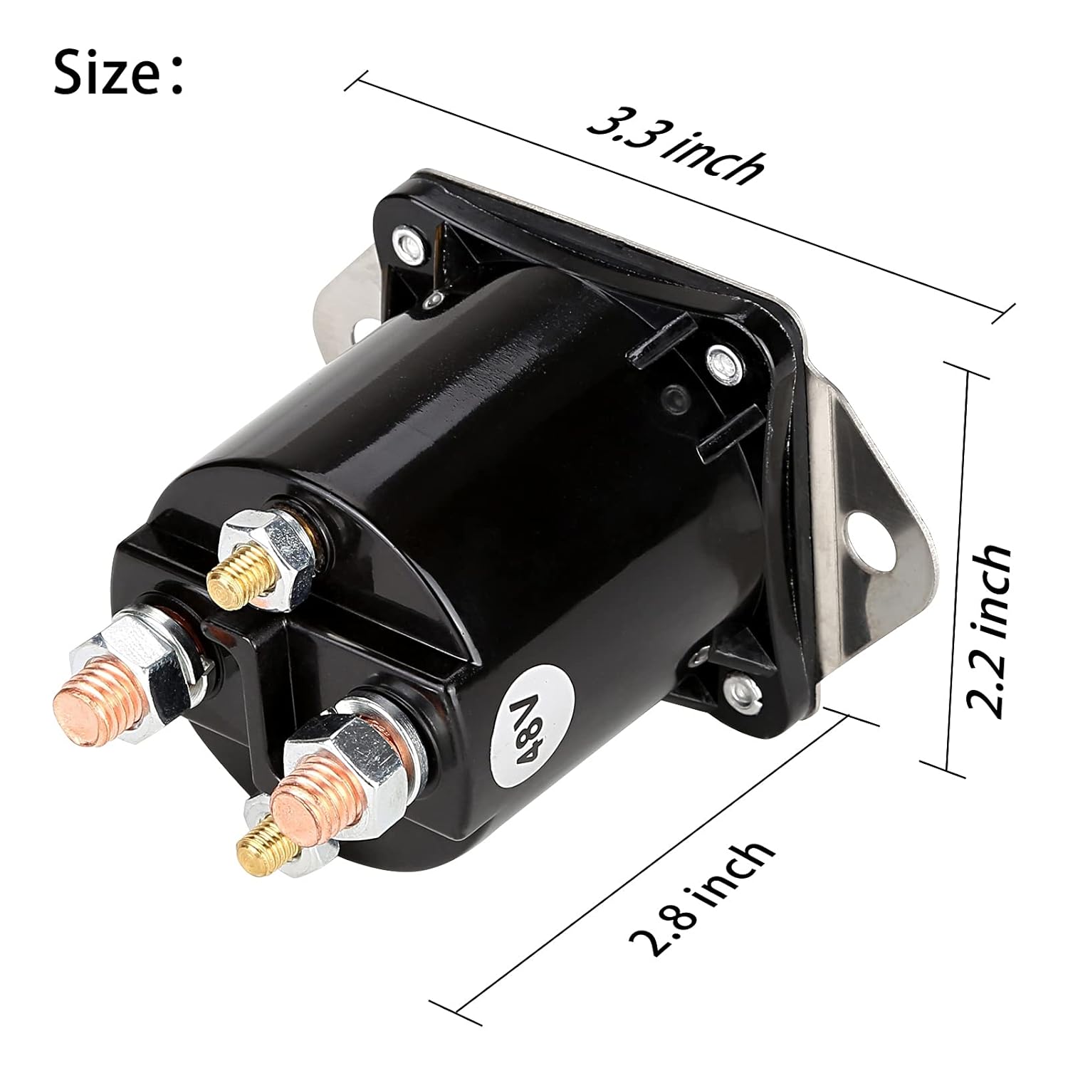 10L0L Golf Cart 48V Solenoid Relay for Club Car DS |1995-1997| Electric, OEM# 101807001 1018070-01 1118