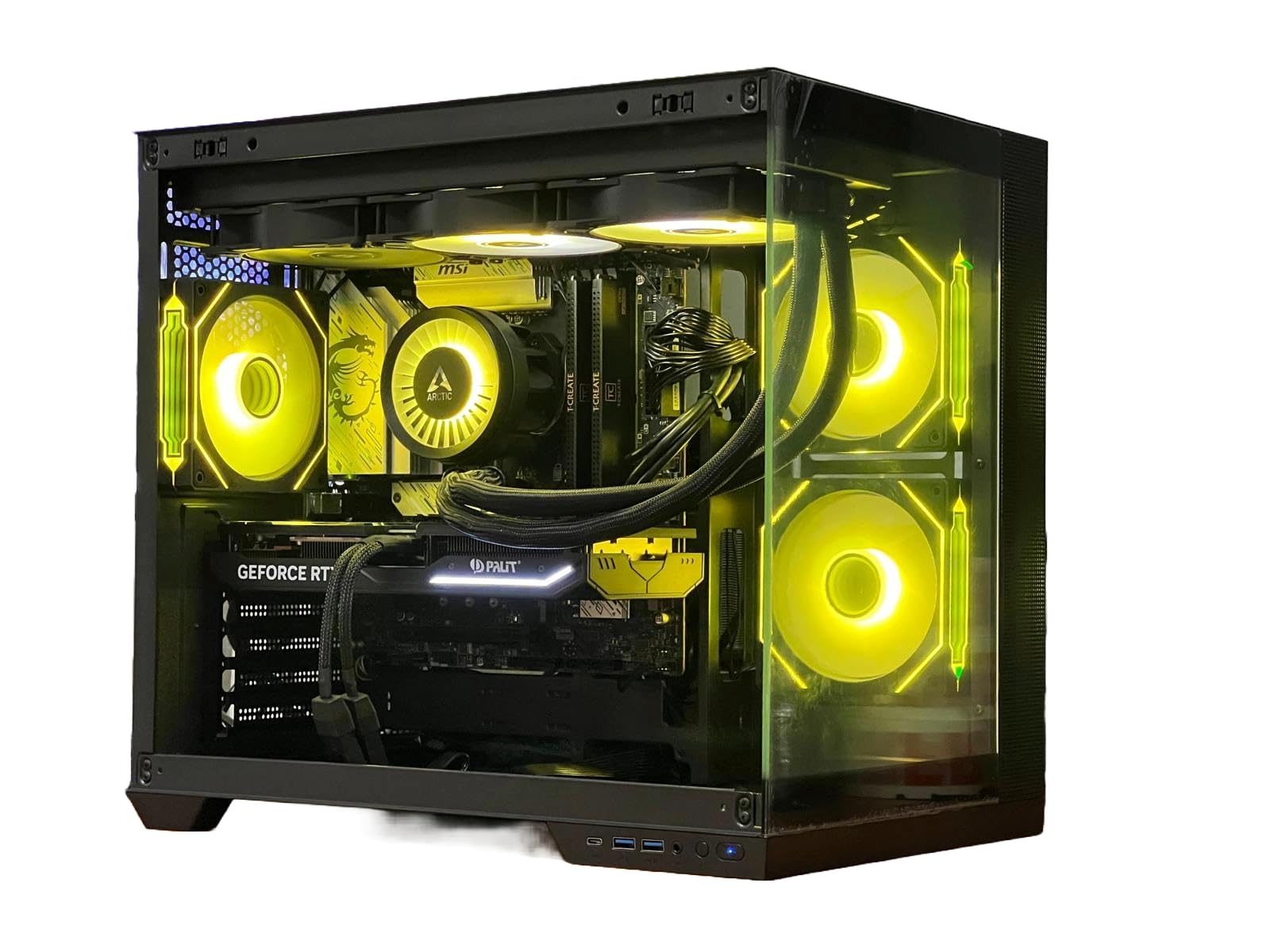 EMCA4 Computer Gaming PC Assemblato Ryzen 7 7800X3D - RTX 5070 12GB - SSD M.2 1TB nvme Gen4 - Ram 32GB DDR5 6000mhz EXPO - RGB - Windows 11 - B850 WIFI - Dissipatore a Liquido 360mm