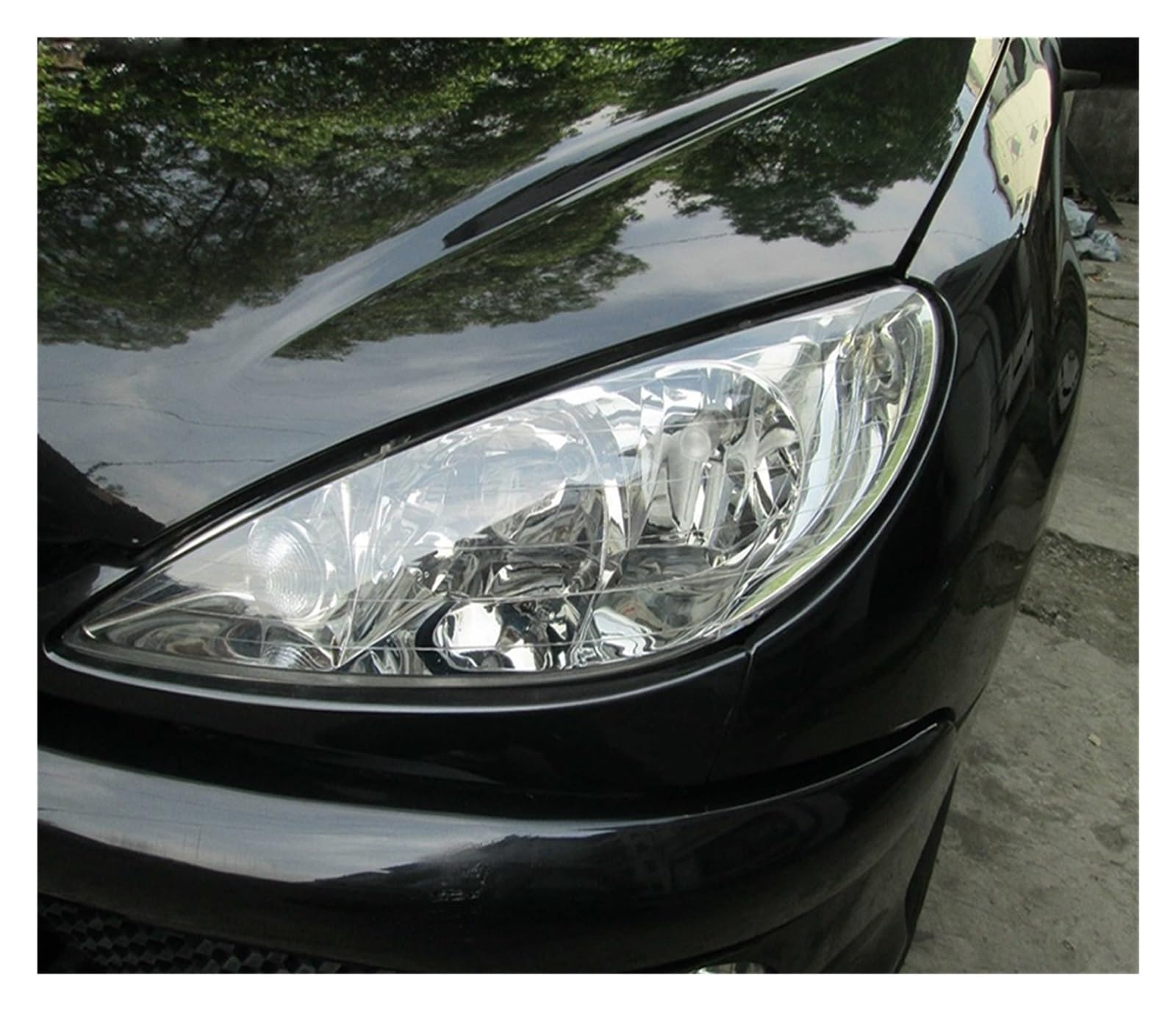 Koplampen Peugeot 206 98-02 Angel Eyes zwart