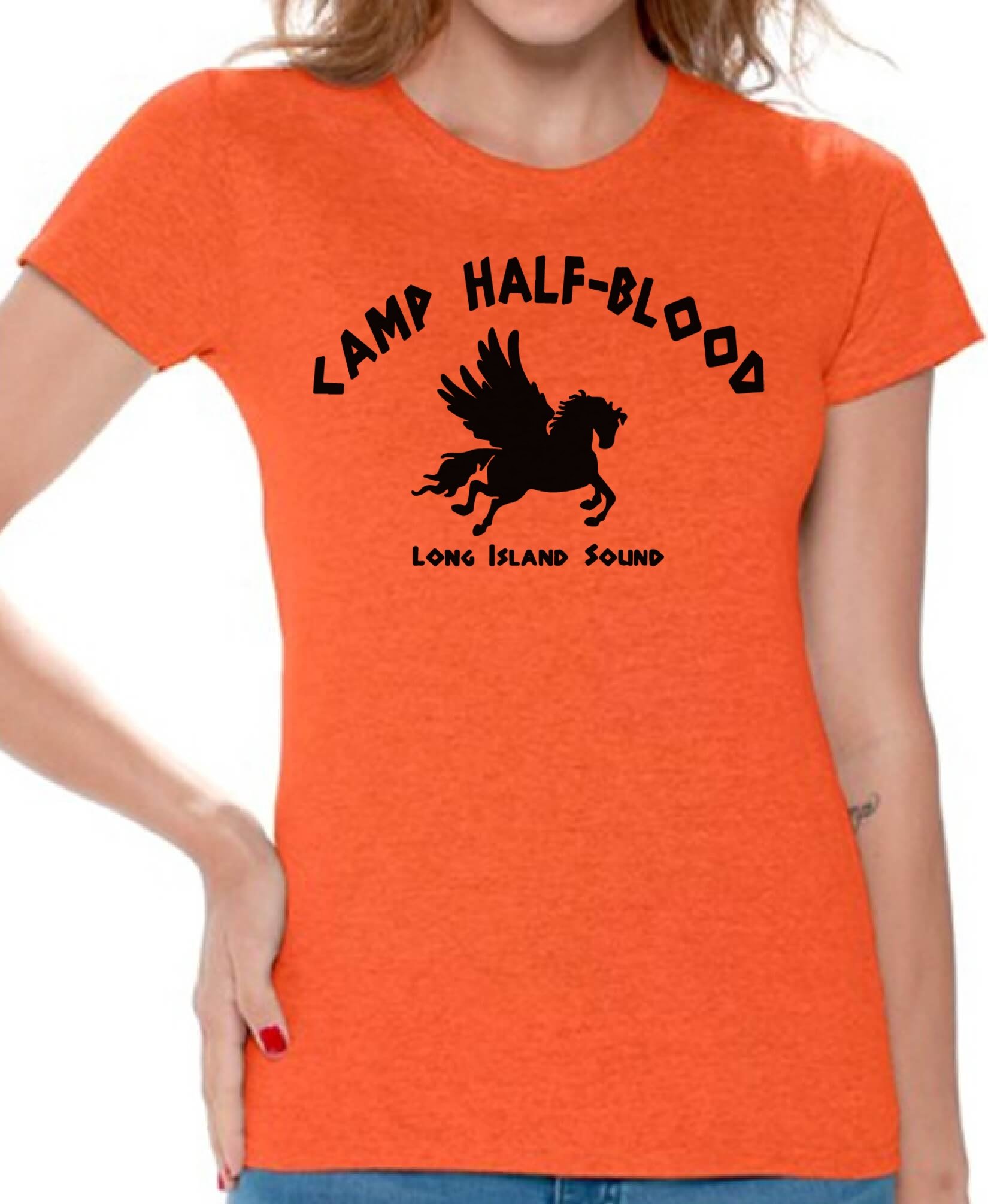 Awkward StylesWomen's Camp Half-Blood T-Shirt Long Island Greek Shirt + Sticker Gift