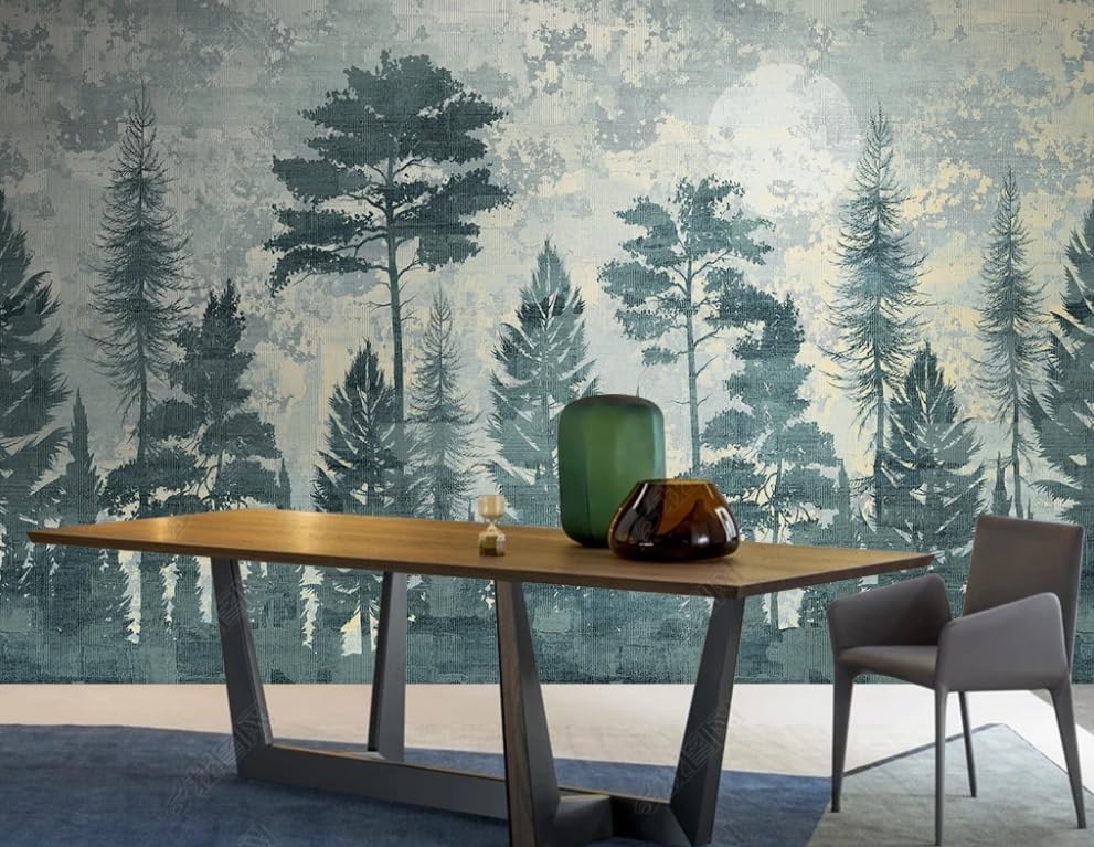 Papier peint intissé pinède géant 400x280 cm poster mural grand format pour salon