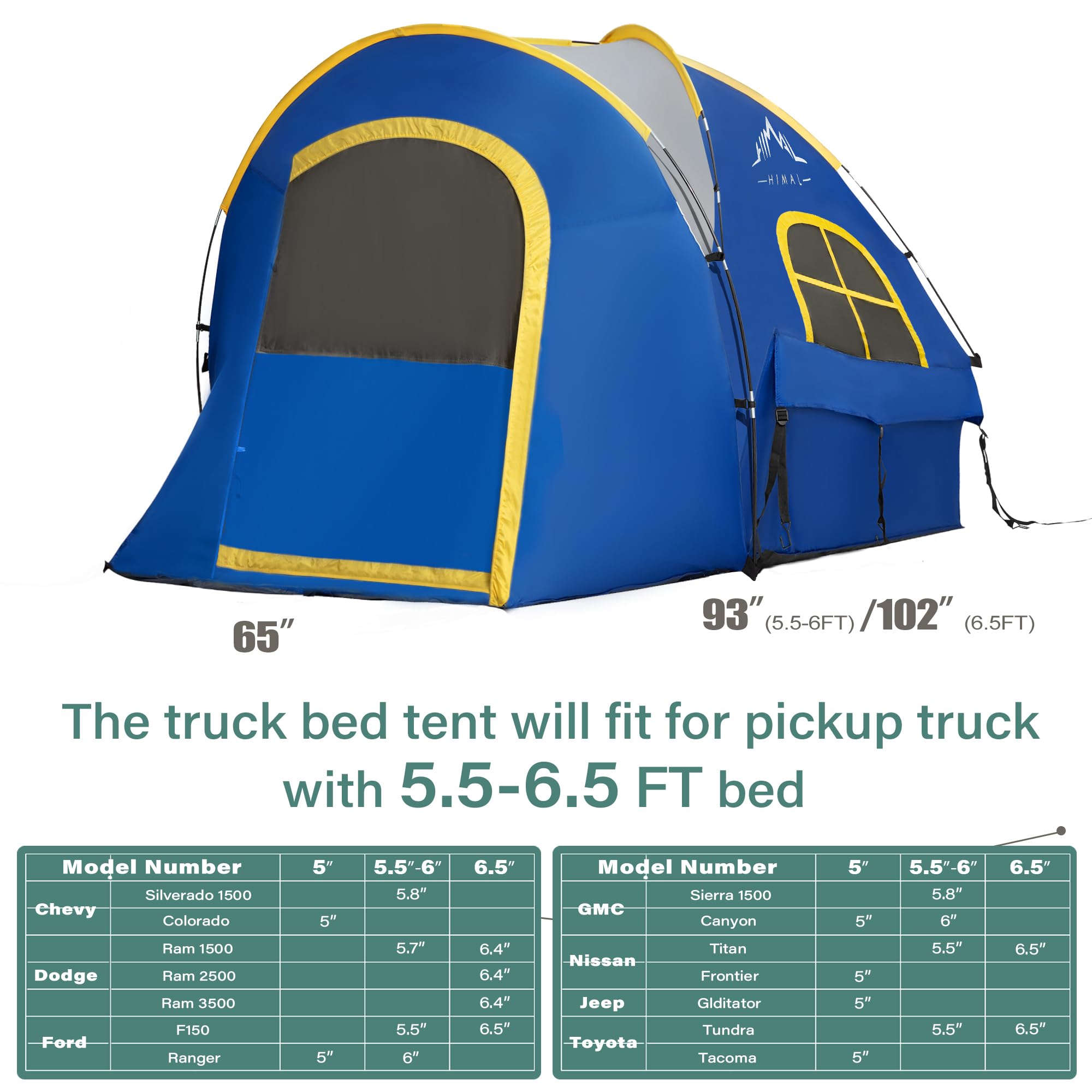 Tenda Da Letto Per Camion MNJWS – Impermeabile E Antivento Per Pick-up 1,5-1,8m, 2 Persone