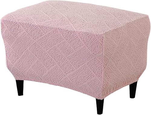 Vista 29 de Eco-Ancheng - Funda otomana elástica rectangular para almacenamiento, funda para taburete con reposapiés, cubiertas para taburete otomano con parte
