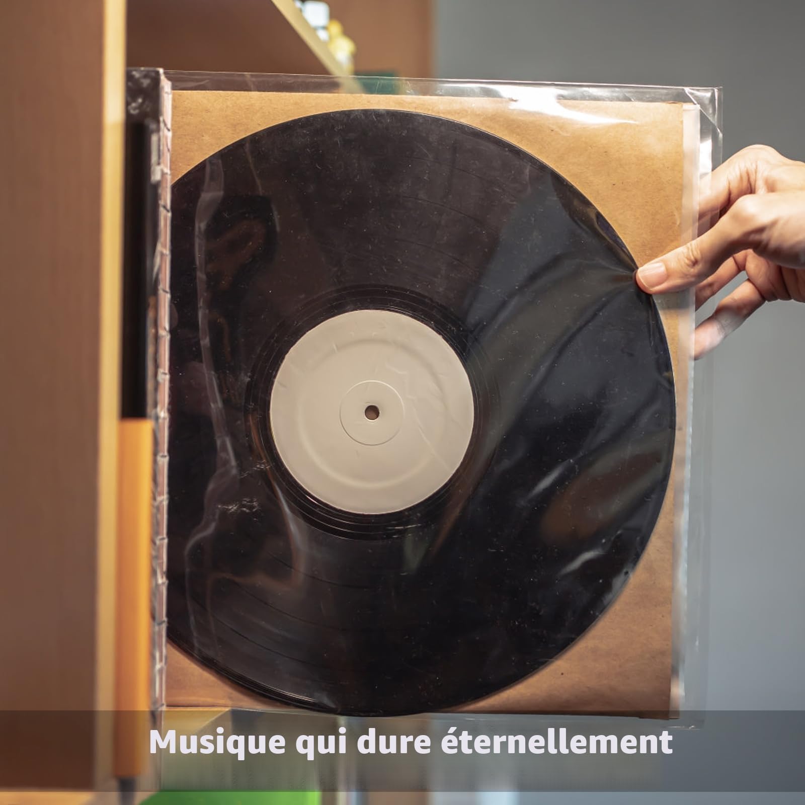 Gatefold Lot de 100 pochettes de rangement professionnelles en vinyle pour album simple et double 32,4 cm