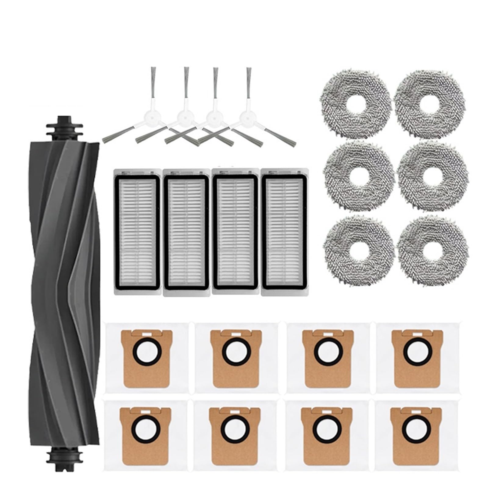 Compatible con Dreame L20 Ultra Robot Aspirador Repuestos Dreame L30 Ultra Cepillos Laterales Principales de Goma Paños de Mopa Filtros HEPA Bolsa for Polvo Accesorios(Gold)