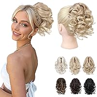 Vista 28 de REECHO Extensión de cola de caballo corta de 9 pulgadas, clásica, suelta, rizada, ondulada, con clip, extensiones de cabello con colas de caballo