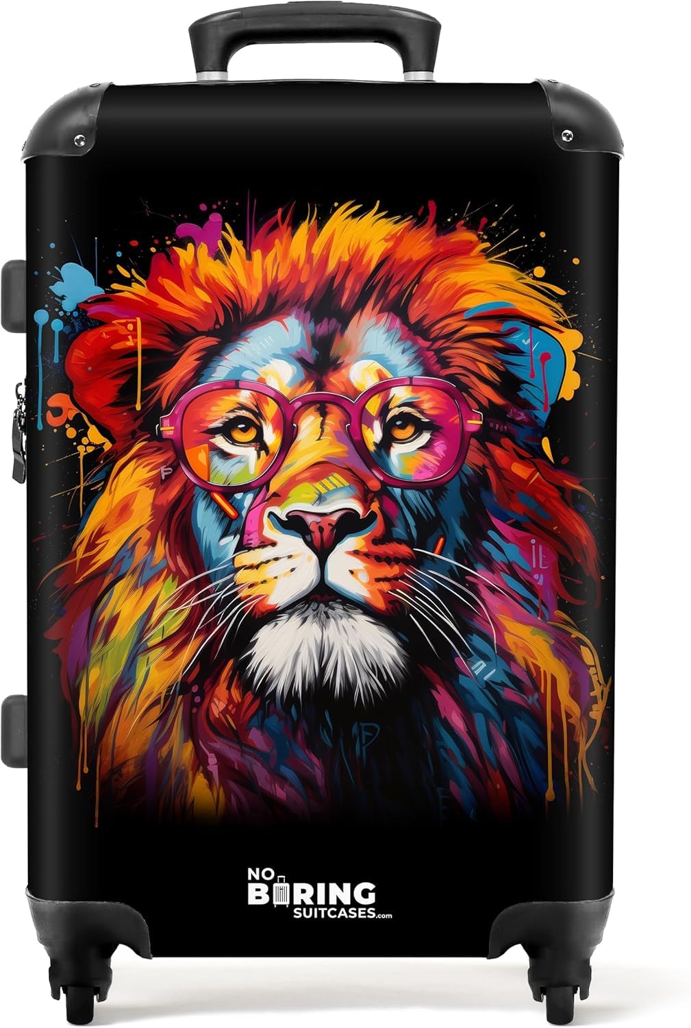 NoBoringSuitcases.com Handgepäck Koffer, Reisekoffer Mit Rollen, Hartschalenkoffer, Trolley, Suitcase, TSA Schloss, Graffiti-Druck - Groß Und Mittelgroß