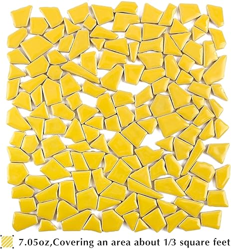 Miniatura 6 de Azulejos de mosaico púrpura para manualidades a granel, azulejos rotos de 7.05 oz para suministros de manualidades de mosaico, ideal para proyectos