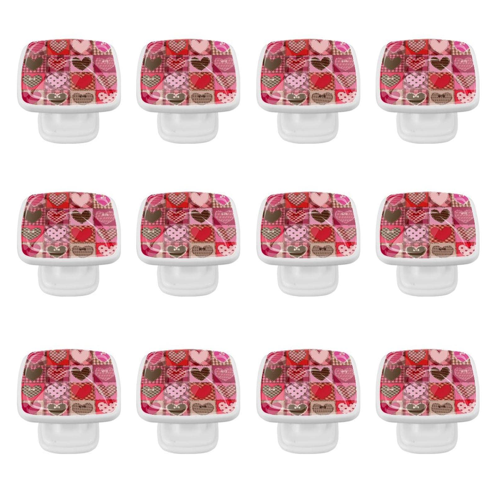 Boutons pour armoires et tiroirs au motif coeur rose pour un intérieur joyeux