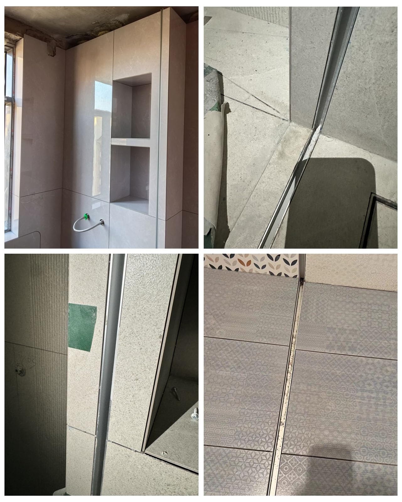 Profil Typu U do Szkła Aluminiowy Profil Typu F do Ścianek Szklanych | Dolny Profil Montażowy do Bezramowych Drzwi Prysznicowych Wpuszczany(Gray,L1.5m(4.9ft))