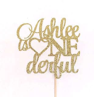 Atelier Elegance Any Name, Onederful Cake Topper, 1 Cake Topper, 1st Birthday Topper, Heart