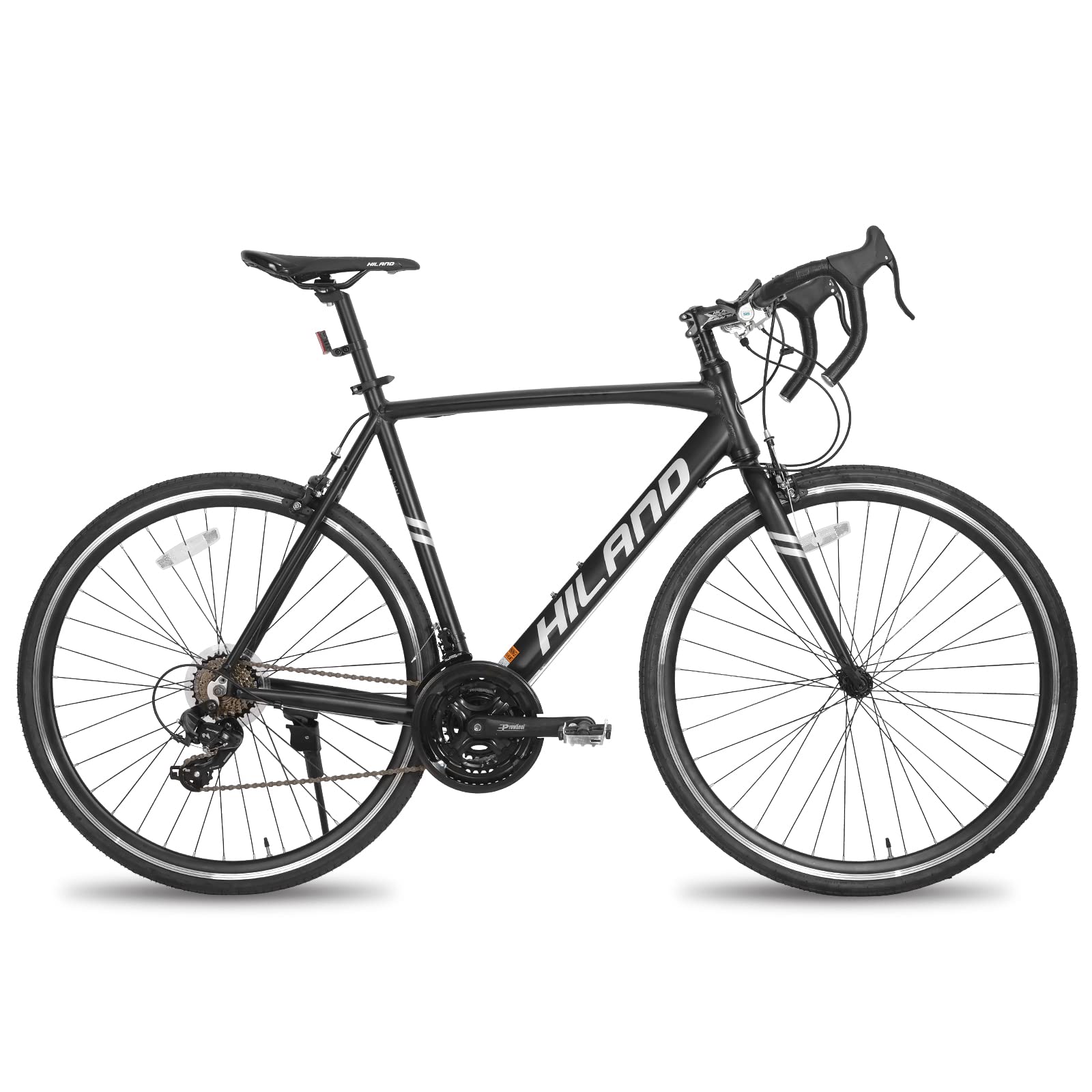 HILAND 700C - Bicicleta de Carretera de Aluminio, 21 velocidades, 28 Pulgadas, Color Negro, para Hombre y Mujer