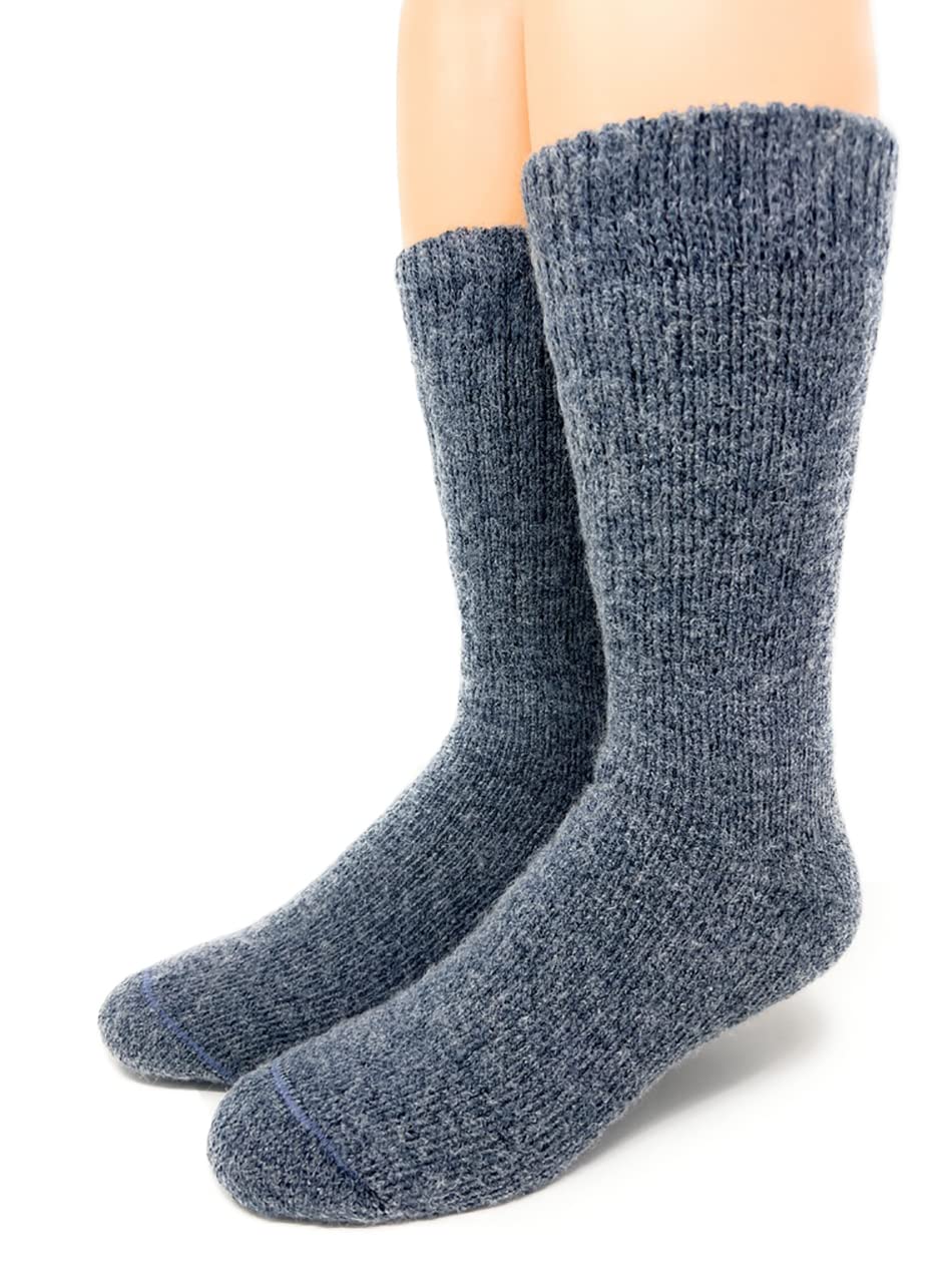 WARRIOR ALPACA SOCKS - Unisex Toasty Toes Ultimate Alpaca Socks For Men And Women, Denim, Medium